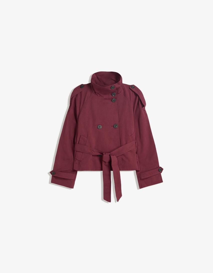 Liora Trench Coat – Bordeaux - LioraBella