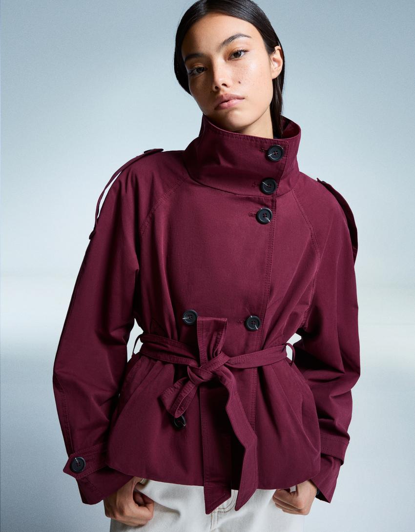 Liora Trench Coat – Bordeaux - LioraBella