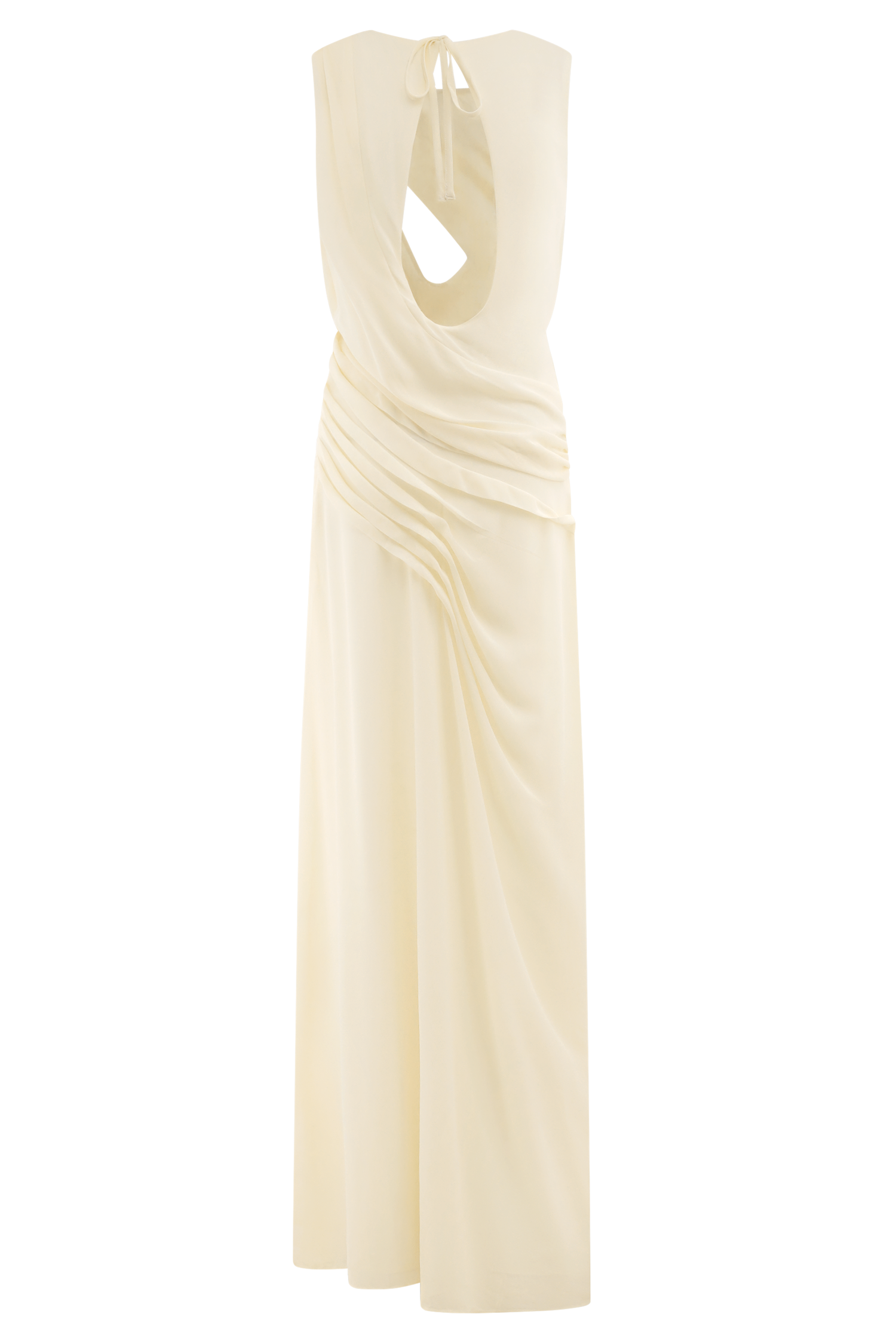 Oria Chiffon Maxi Dress - Ivory - LioraBella