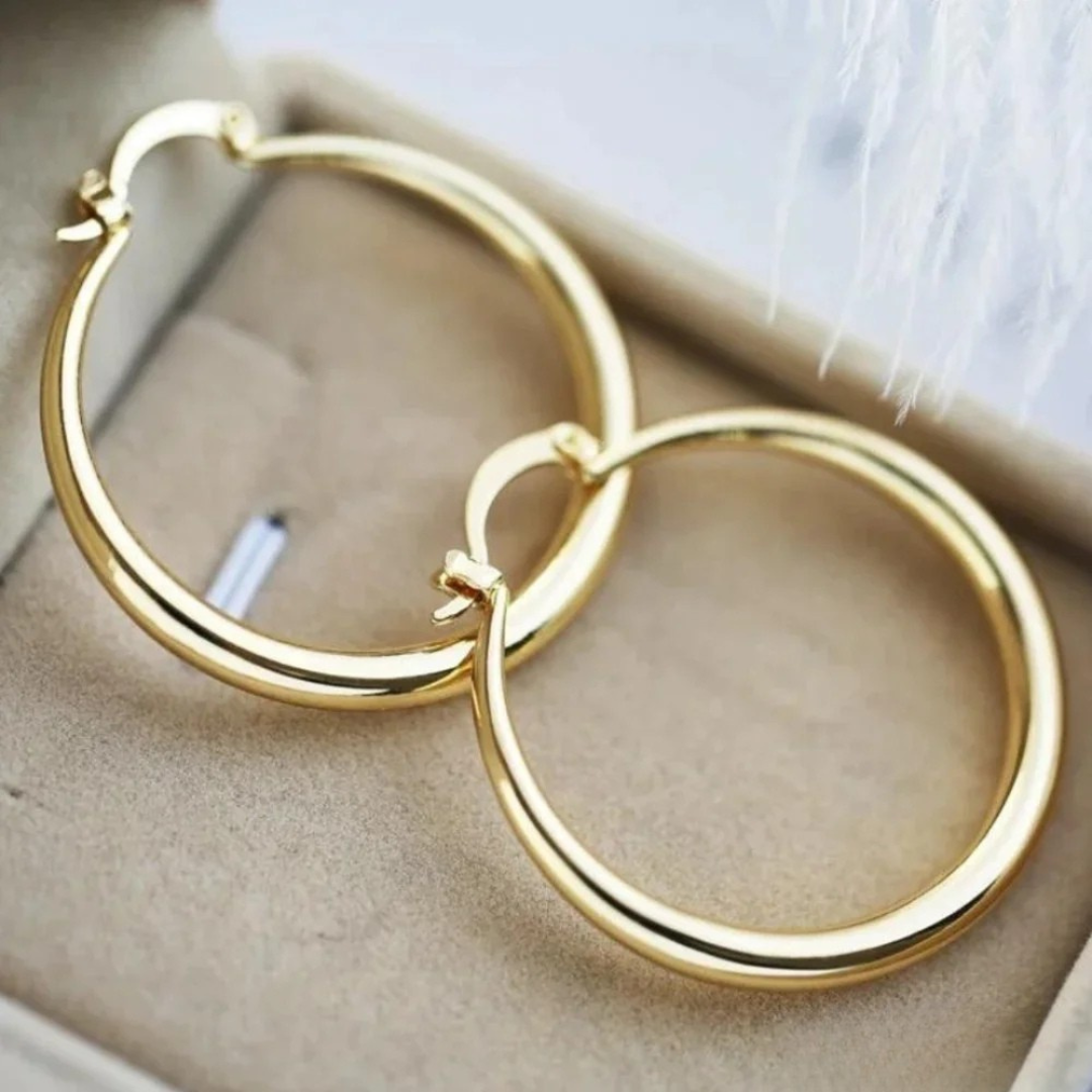 CLÉO | Large Gold Hoop Earrings