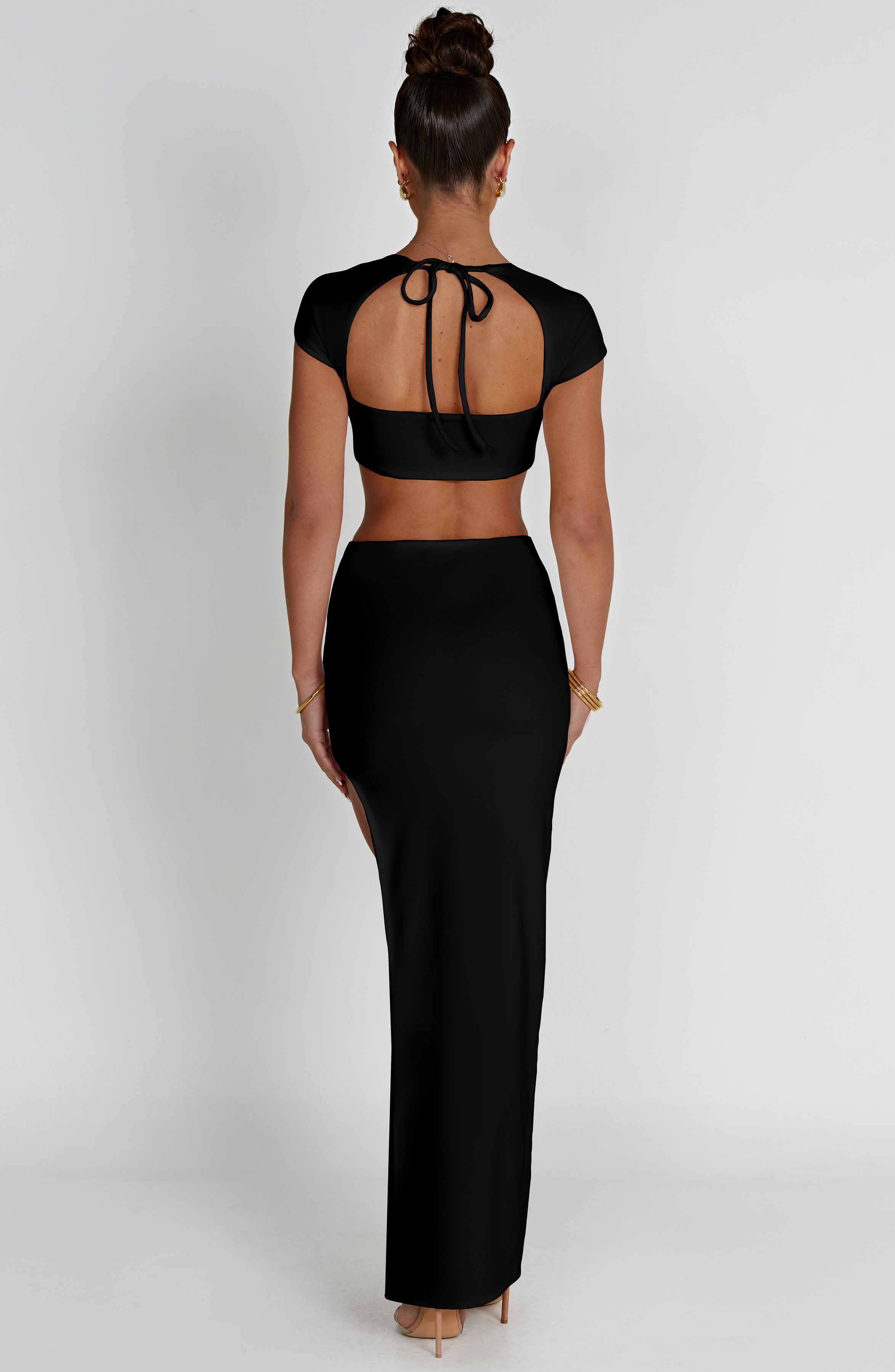 Adorn Maxi Skirt - Black - LioraBella
