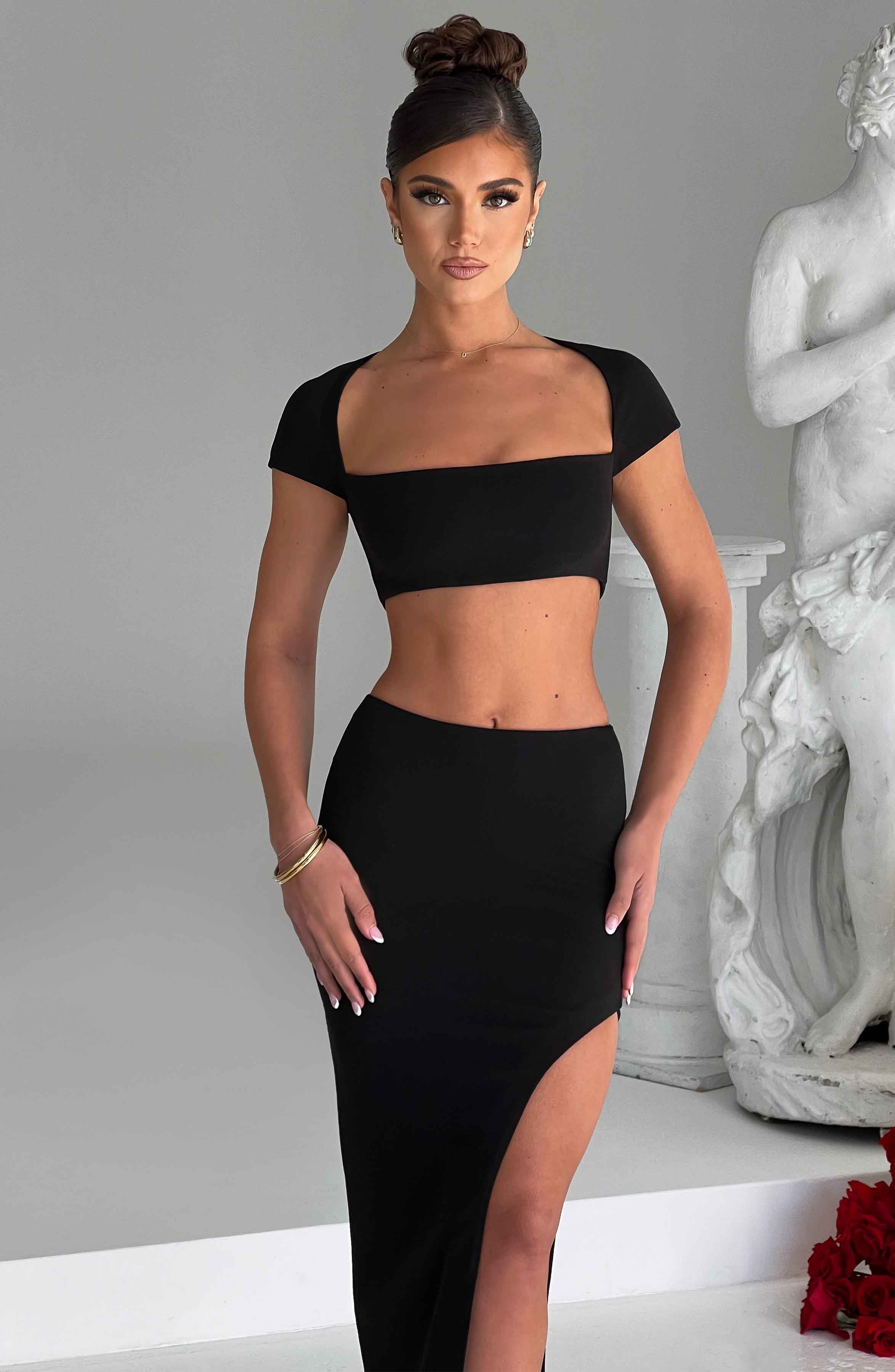 Adorn Maxi Skirt - Black - LioraBella