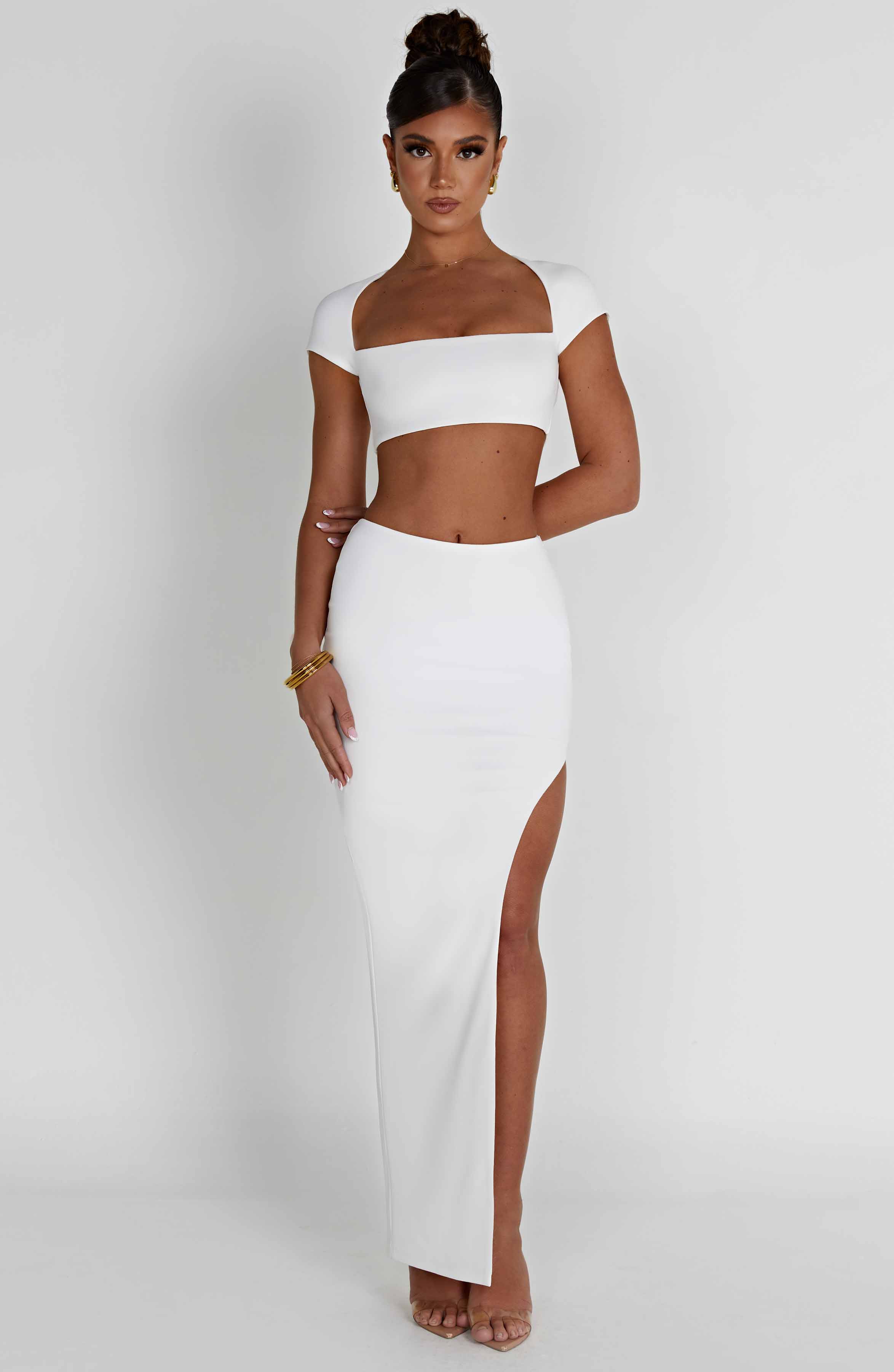 Adorn Maxi Skirt - Ivory - LioraBella