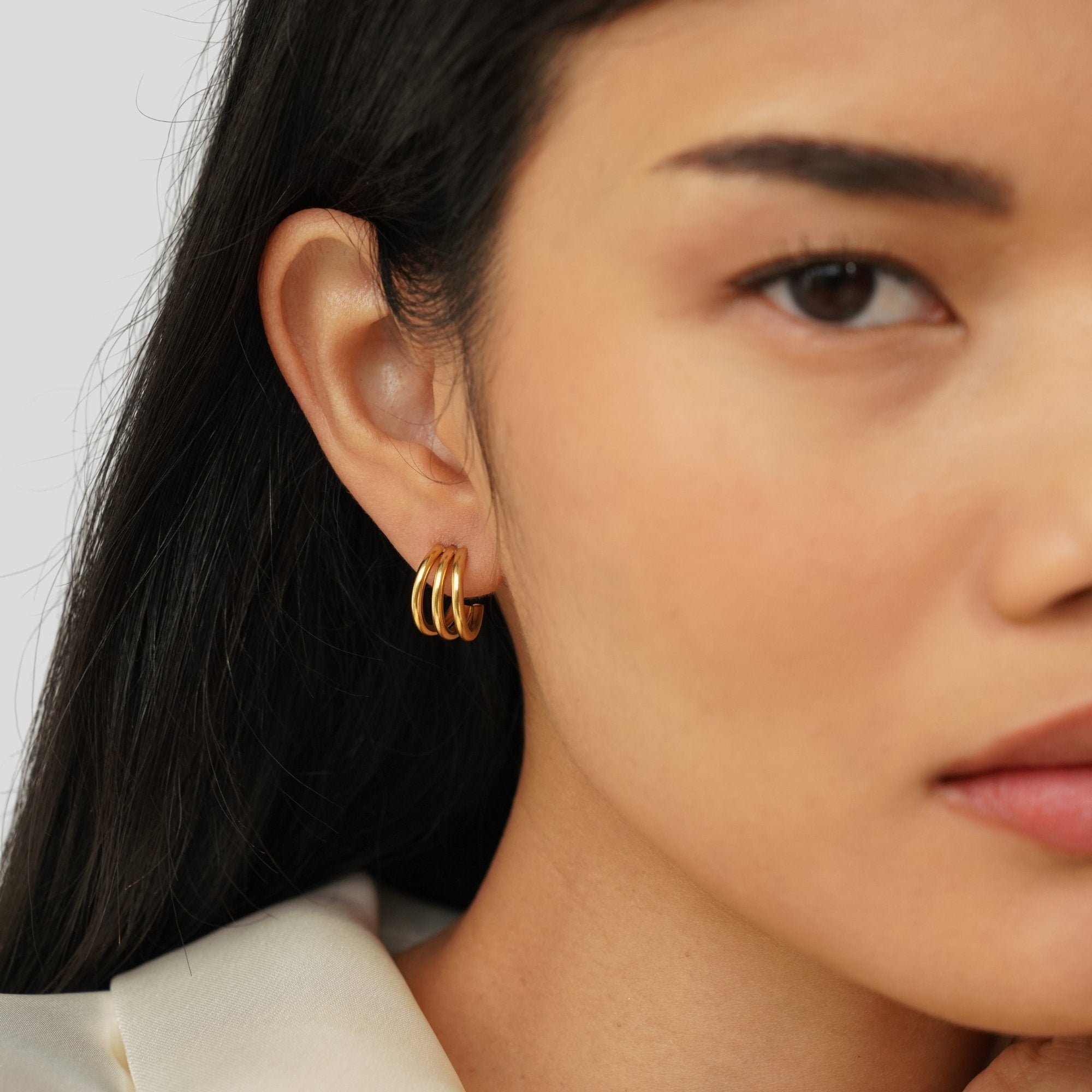 ANA | Triple Gold Earrings