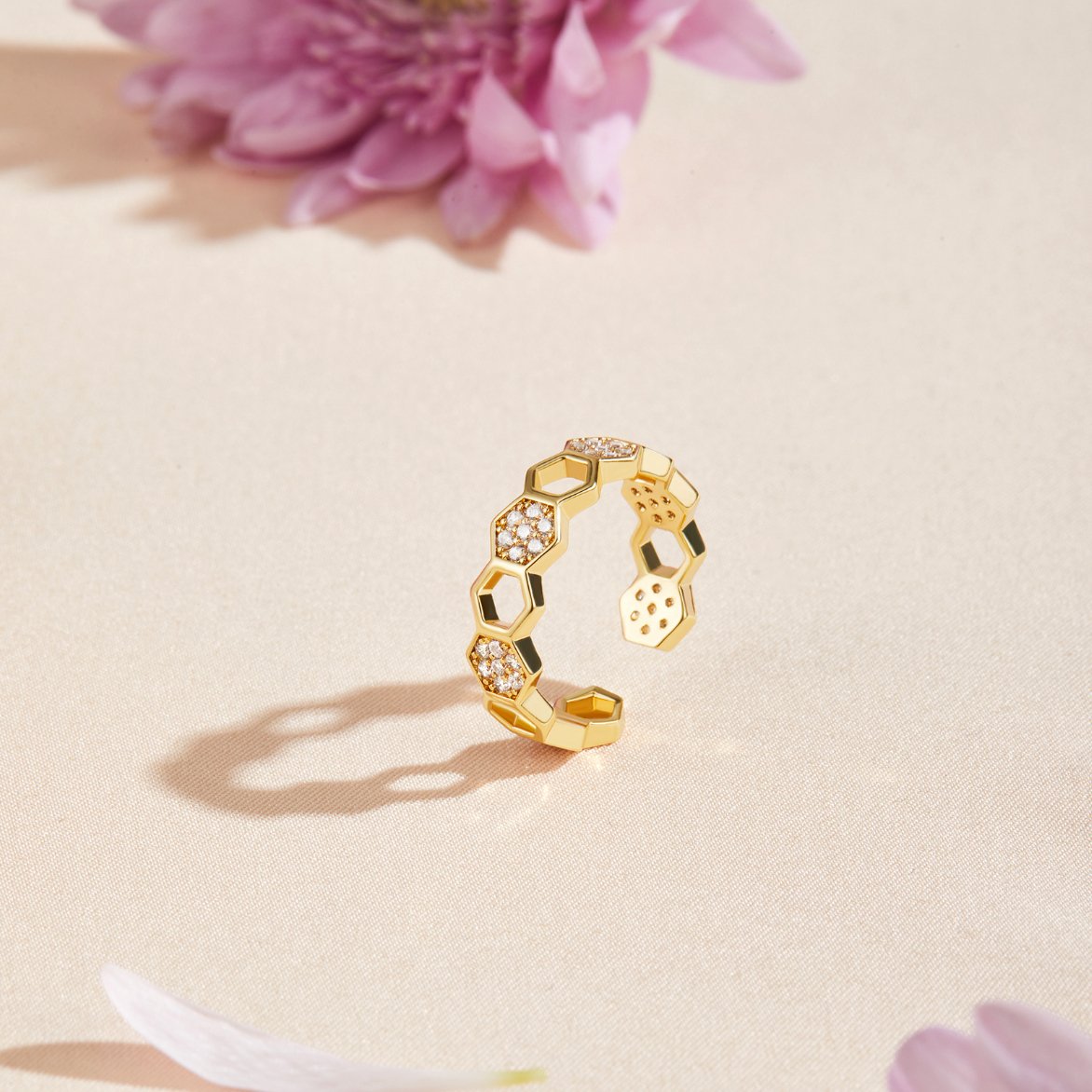 ABEILLE | Gold & Crystal Ring