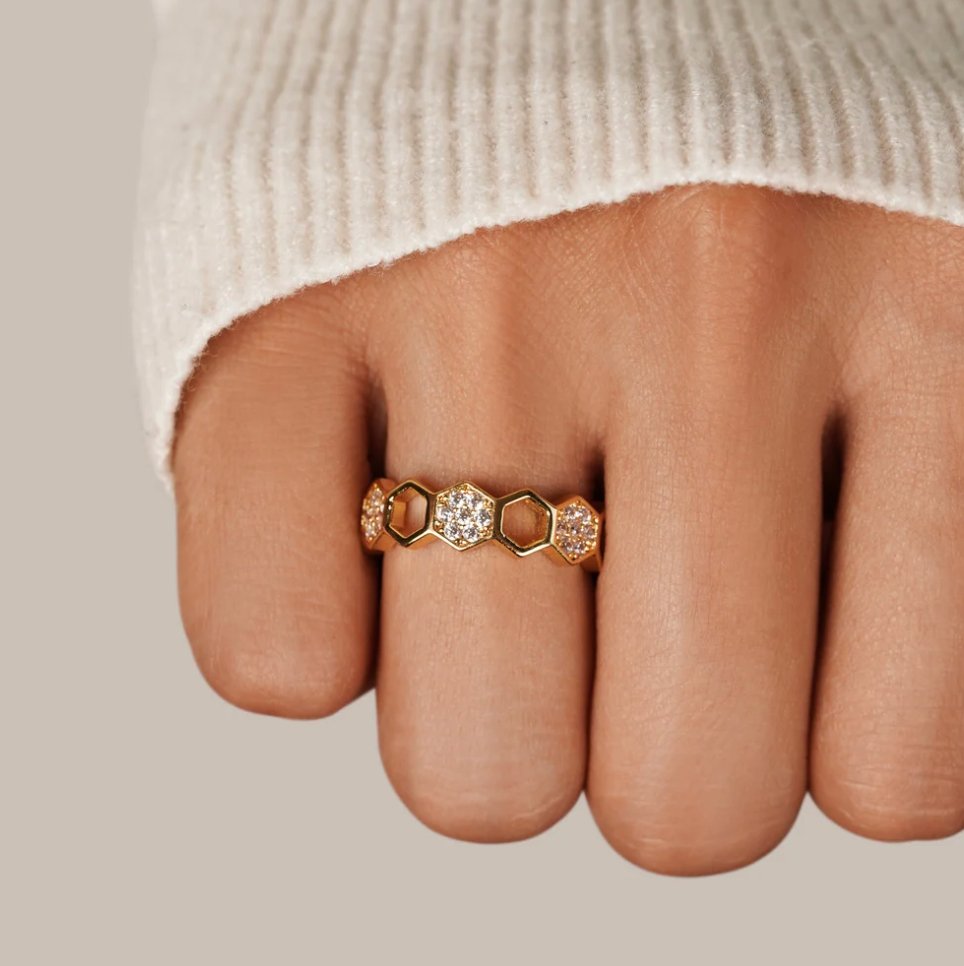 ABEILLE | Gold & Crystal Ring