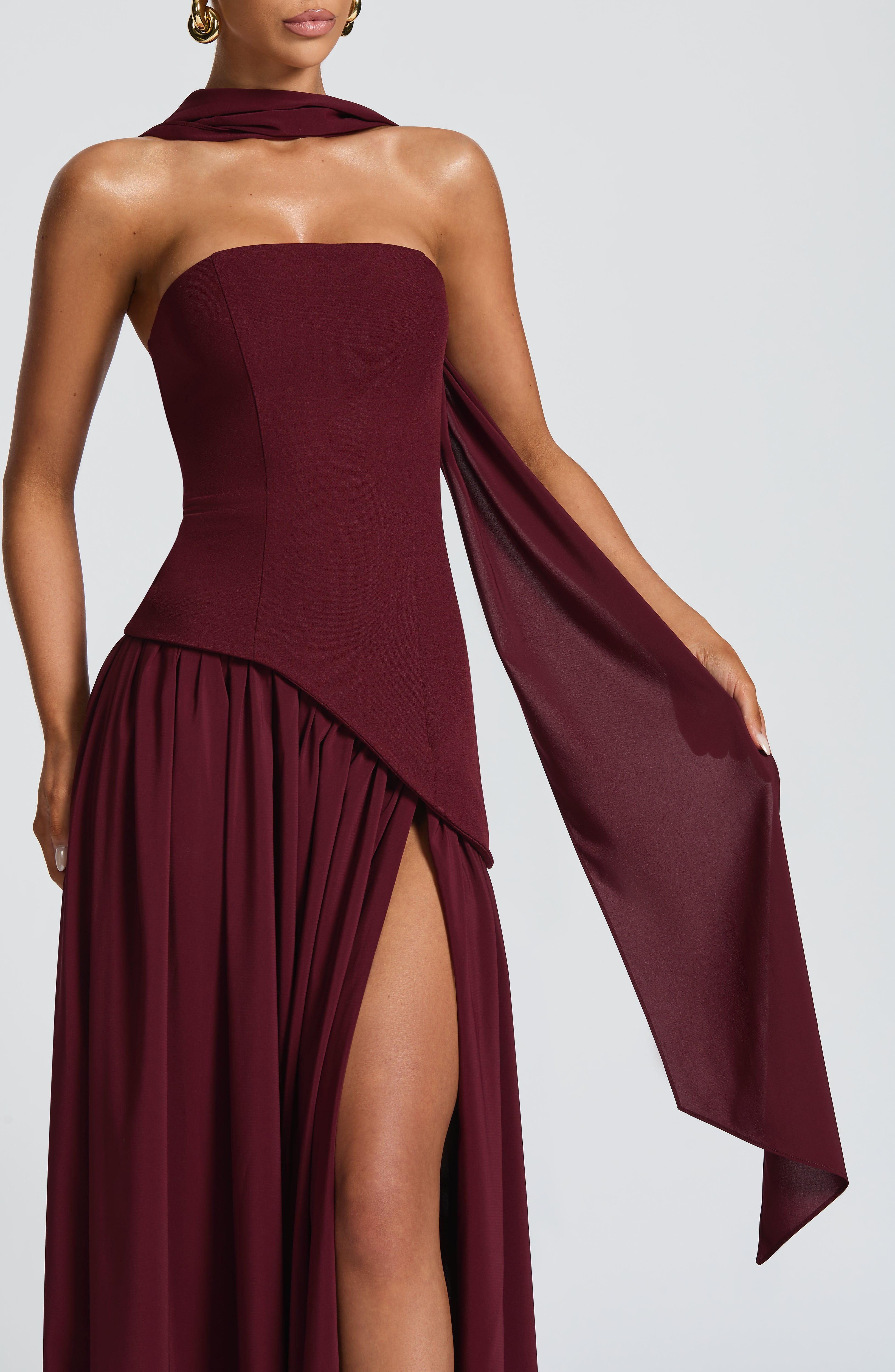 Maliyah Maxi Dress - Cherry Lacquer - LioraBella