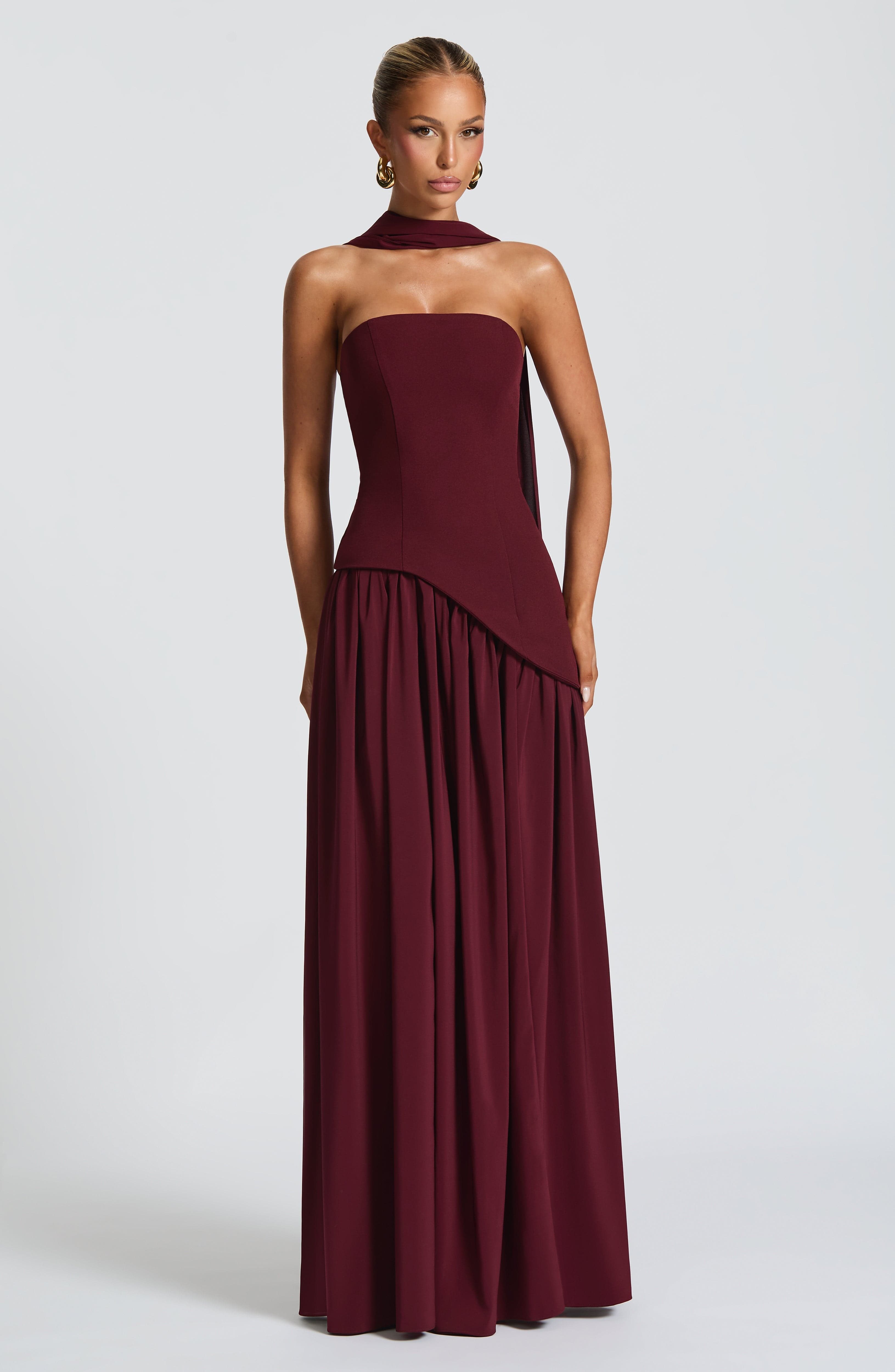 Maliyah Maxi Dress - Cherry Lacquer - LioraBella
