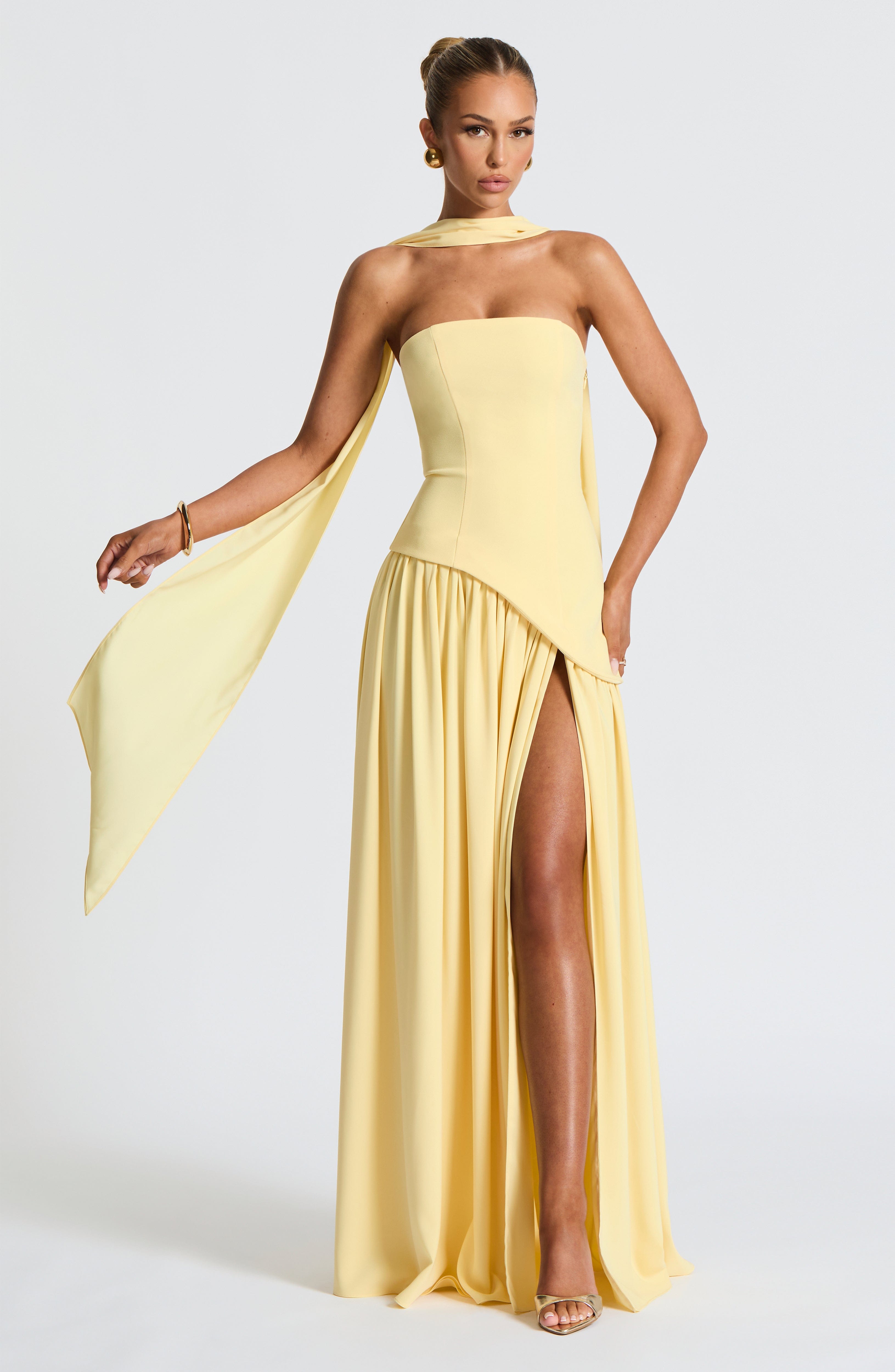 Maliyah Maxi Dress - Lemon - LioraBella