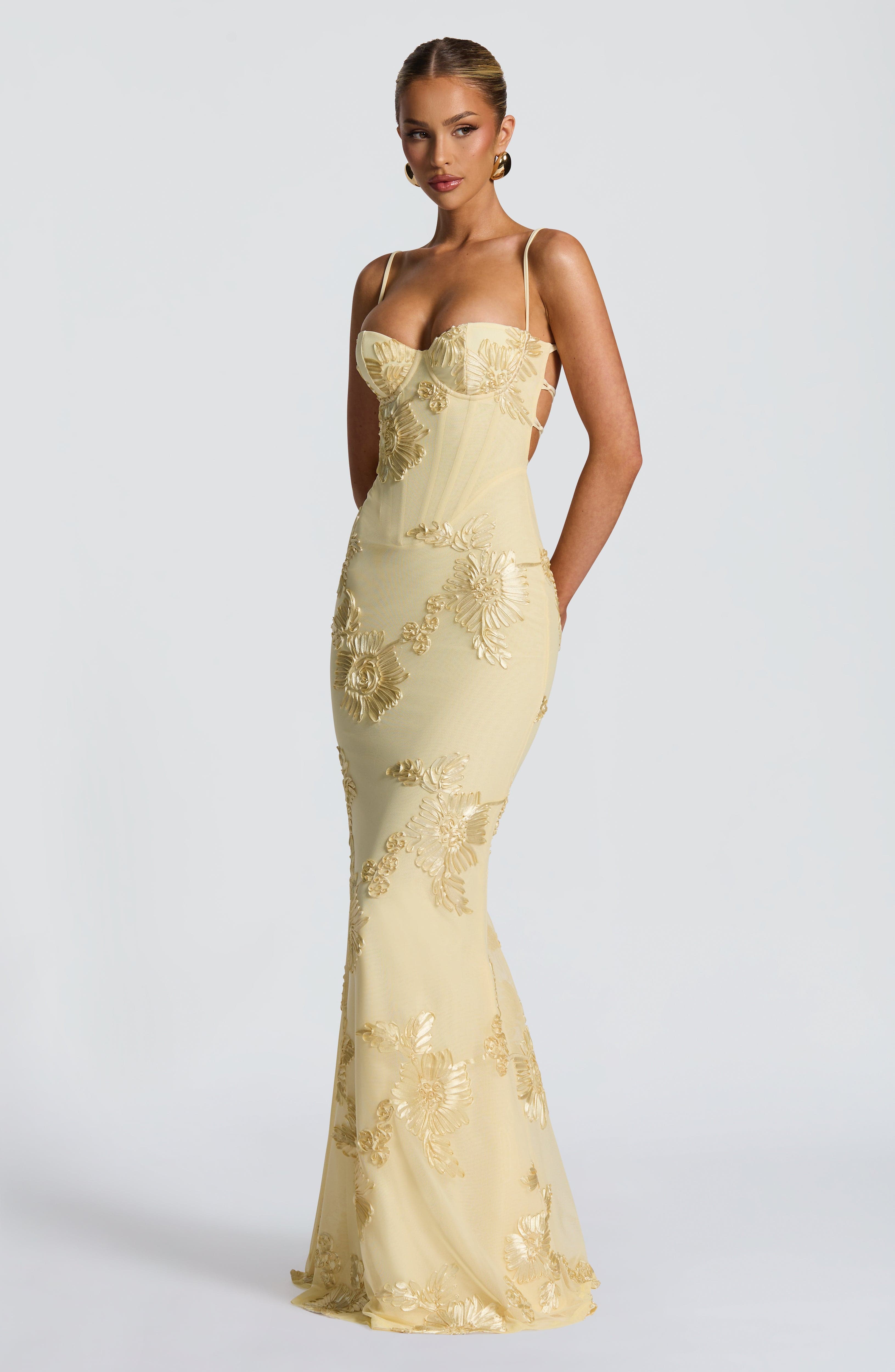 Nefertiti Maxi Dress - Lemon - LioraBella