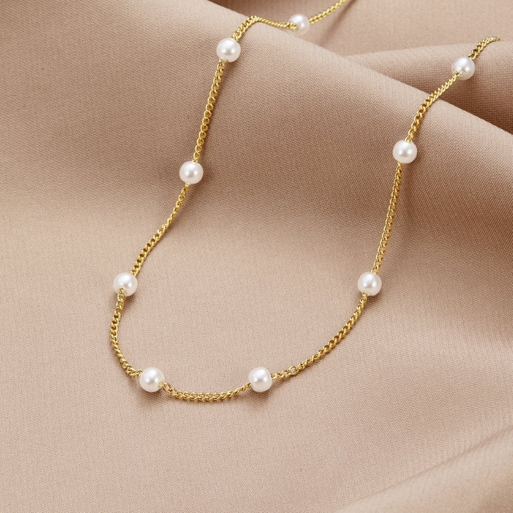 IRIS | Golden Pearl Queen Necklace
