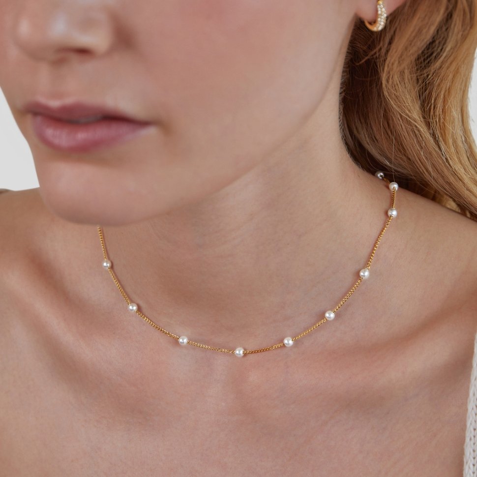 IRIS | Golden Pearl Queen Necklace