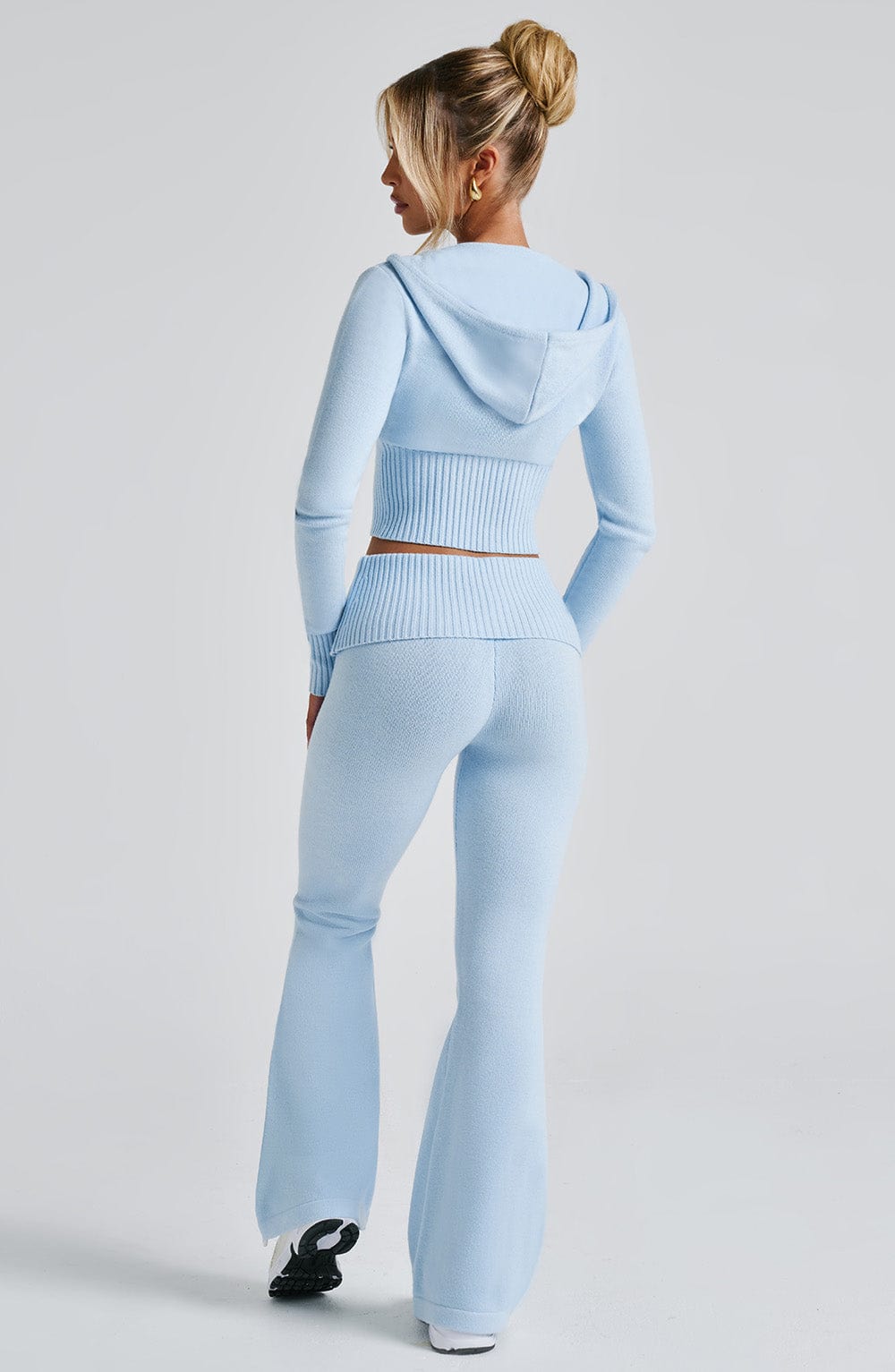 Portia Knit Hoodie - Baby Blue - LioraBella