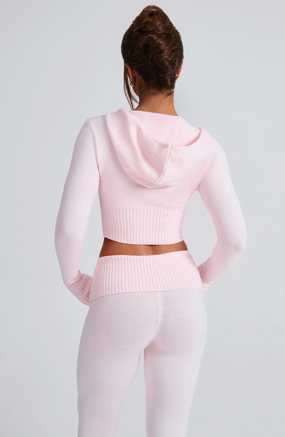 Portia Knit Hoodie - Pink - LioraBella