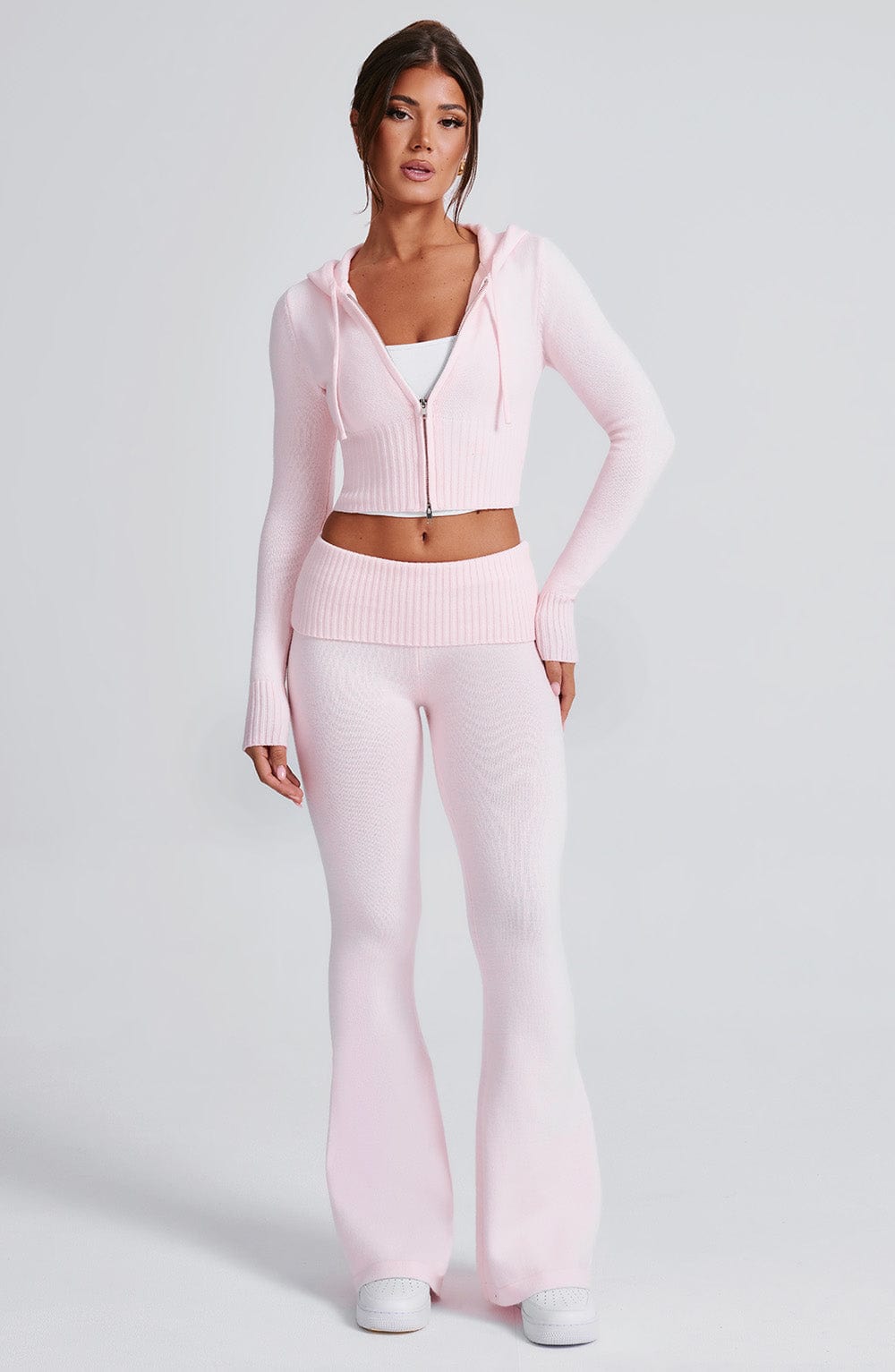 Portia Knit Hoodie - Pink - LioraBella