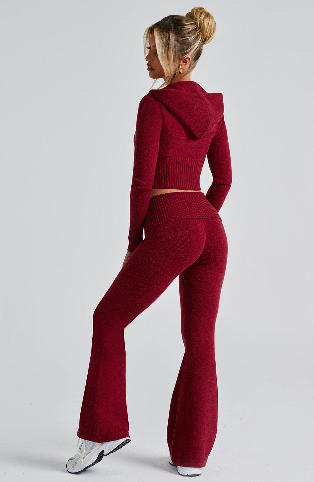 Portia Knit Hoodie - Red - LioraBella