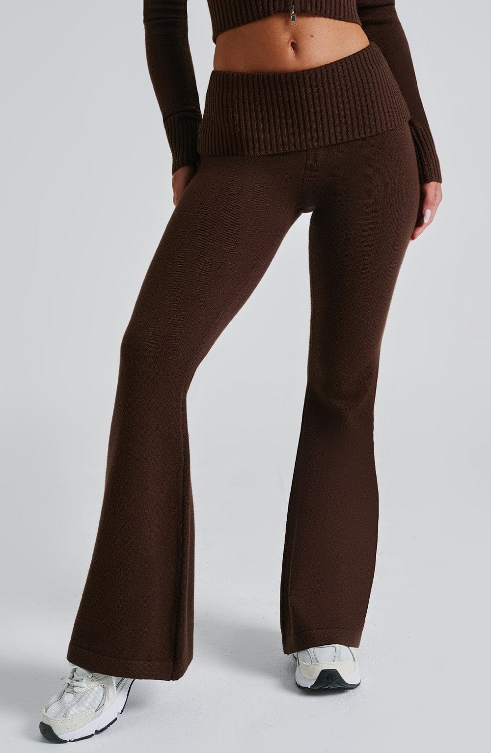 Portia Knit Pants - Chocolate - LioraBella