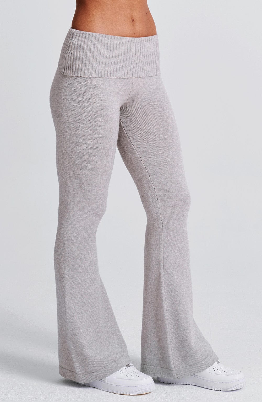 Portia Knit Pants - Light Grey Marl - LioraBella