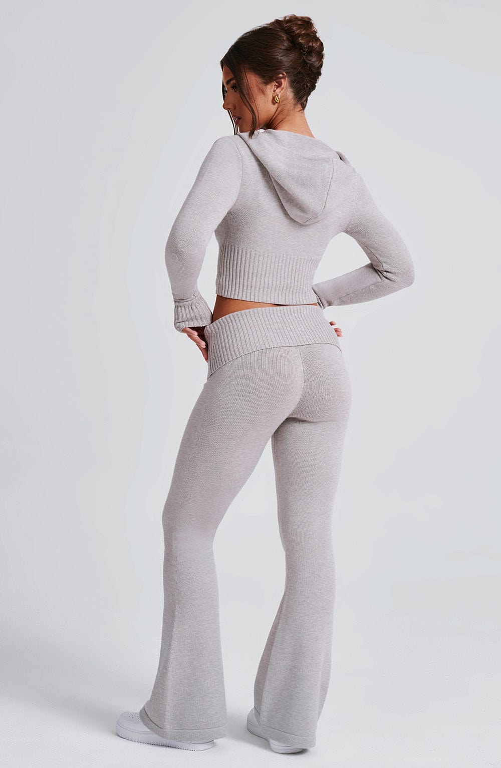 Portia Knit Pants - Light Grey Marl - LioraBella