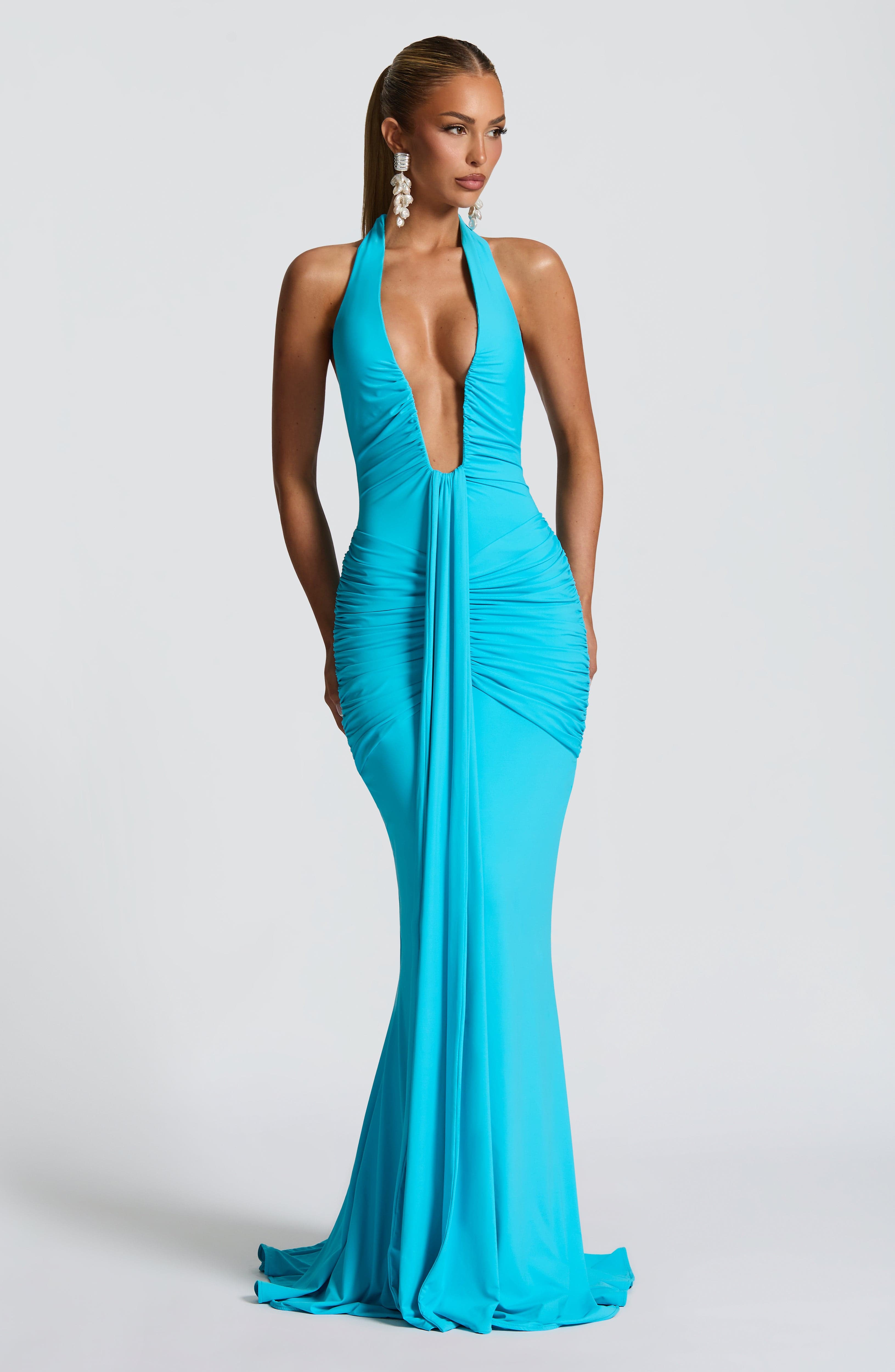 Rosetta Maxi Dress - Aqua - LioraBella