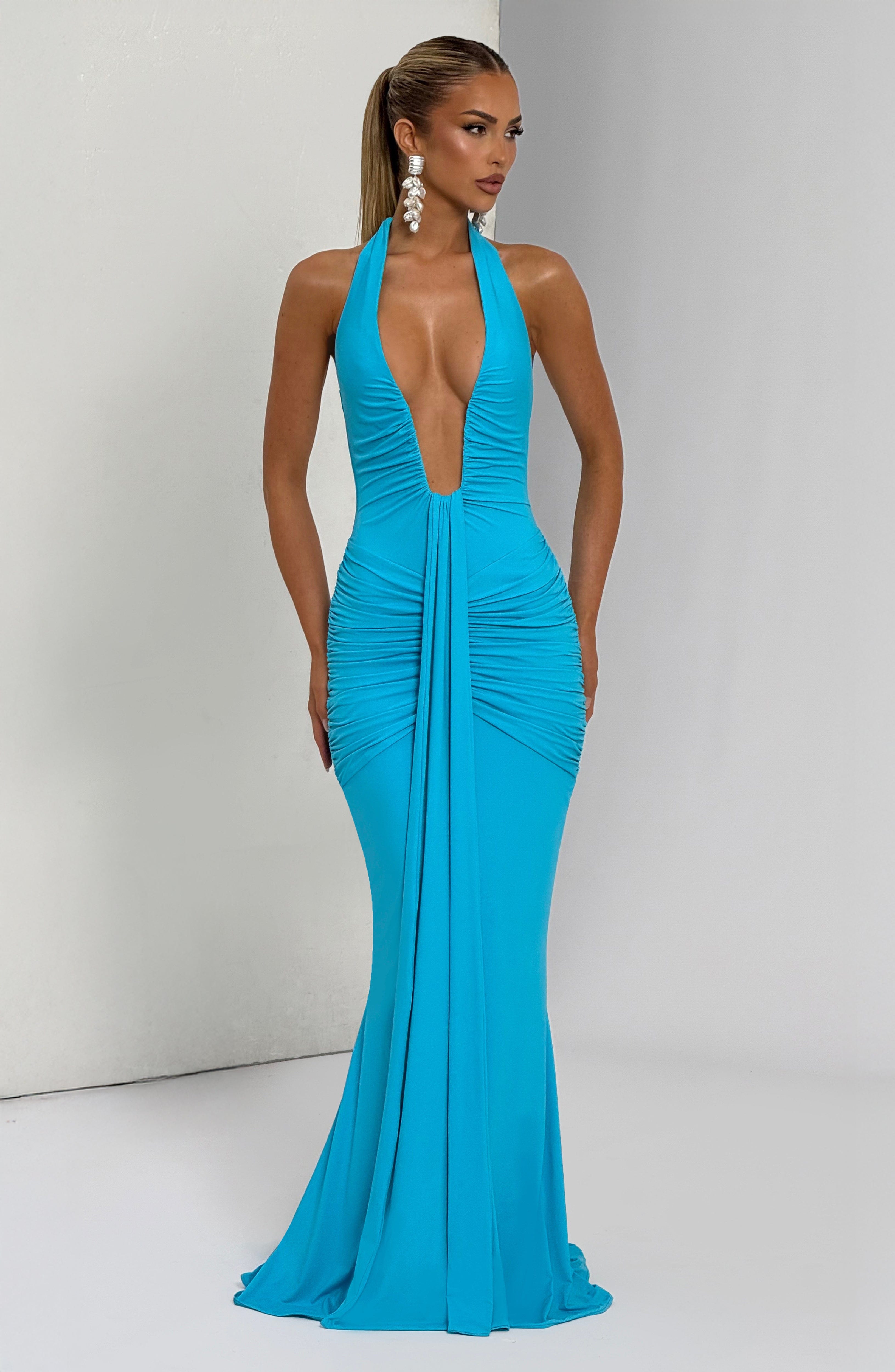 Rosetta Maxi Dress - Aqua - LioraBella