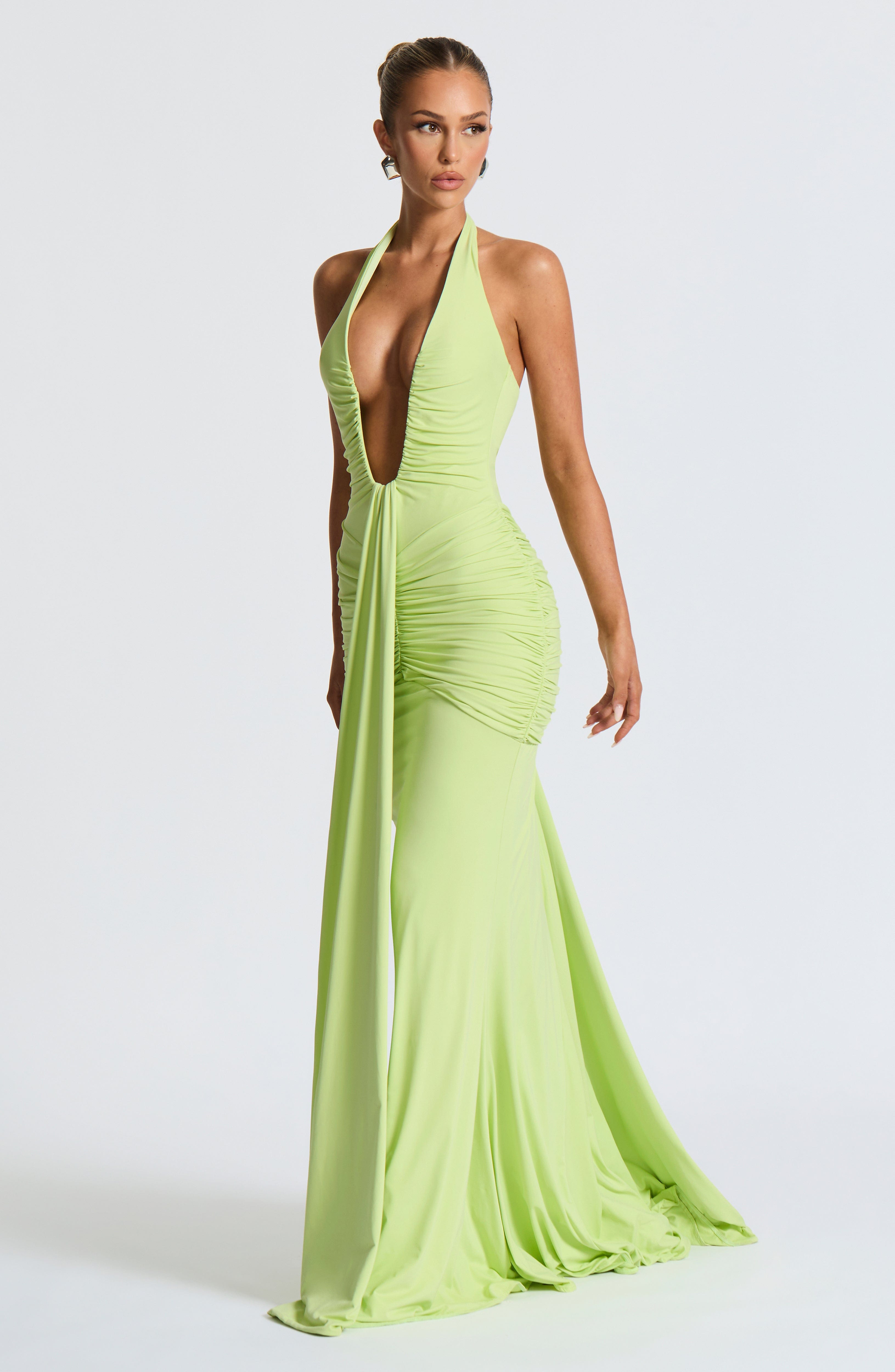 Rosetta Maxi Dress - Lime - LioraBella