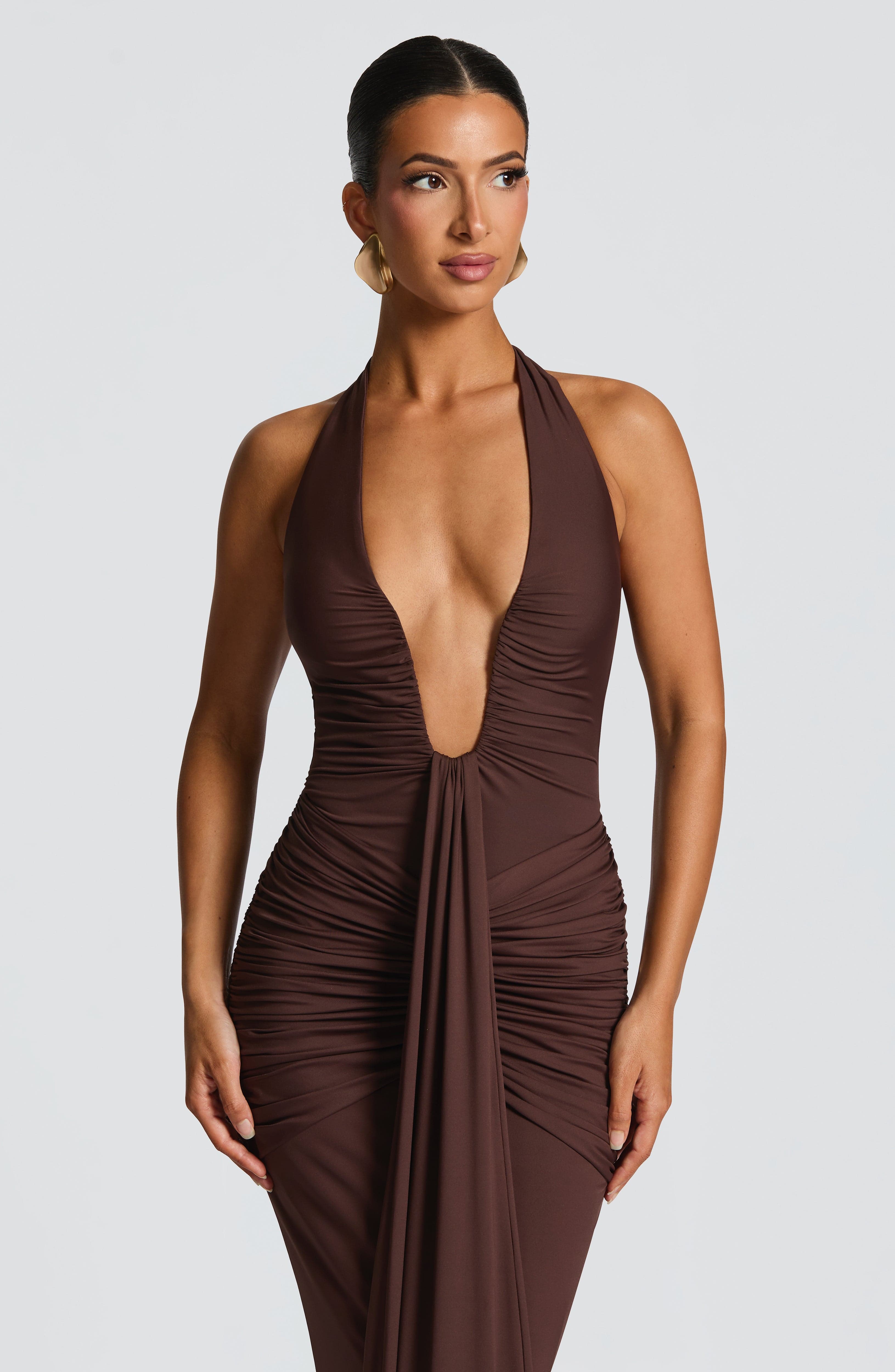 Rosetta Maxi Dress - Plum Brown - LioraBella