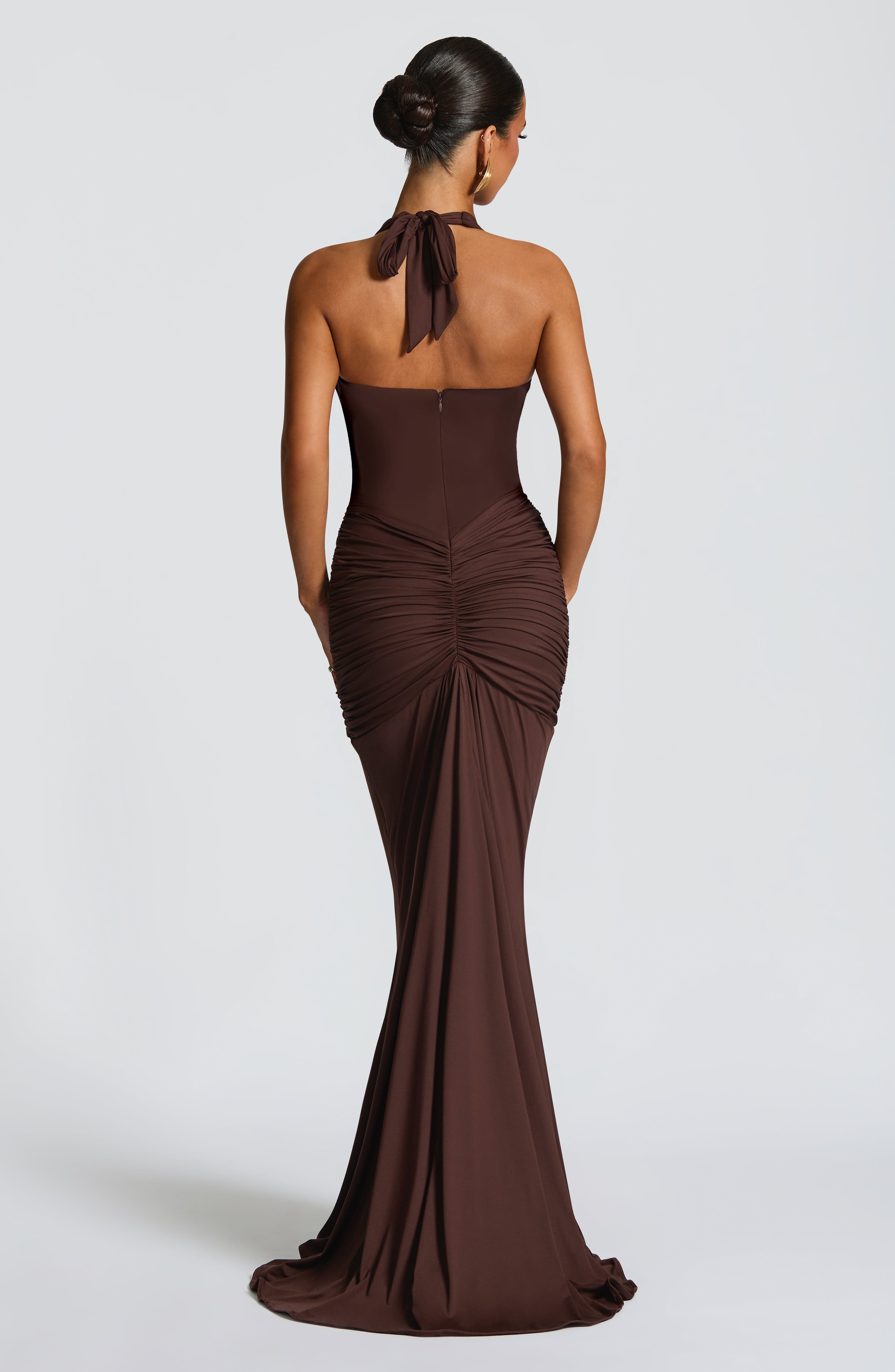 Rosetta Maxi Dress - Plum Brown - LioraBella