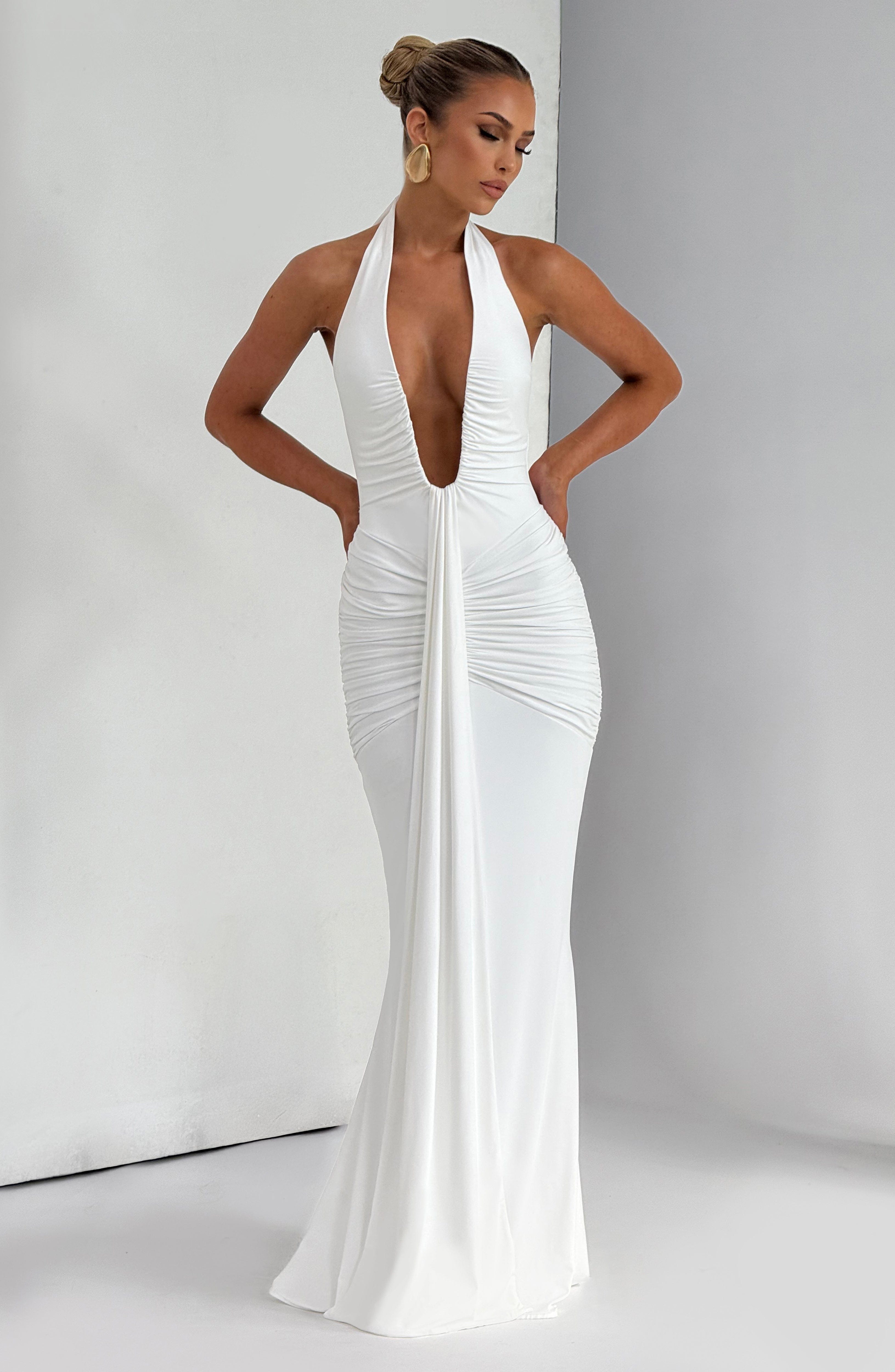 Rosetta Maxi Dress - White - LioraBella