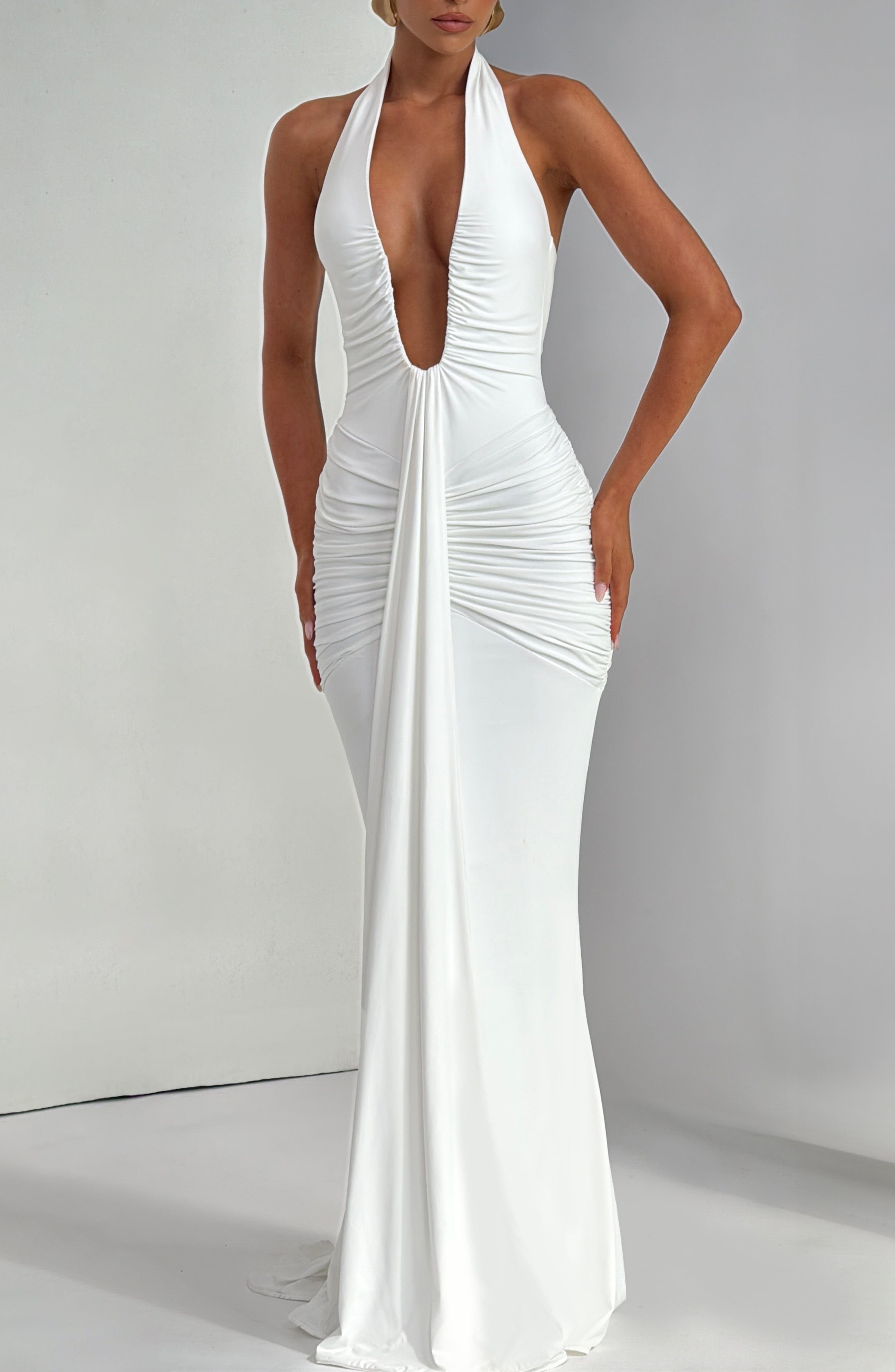 Rosetta Maxi Dress - White - LioraBella