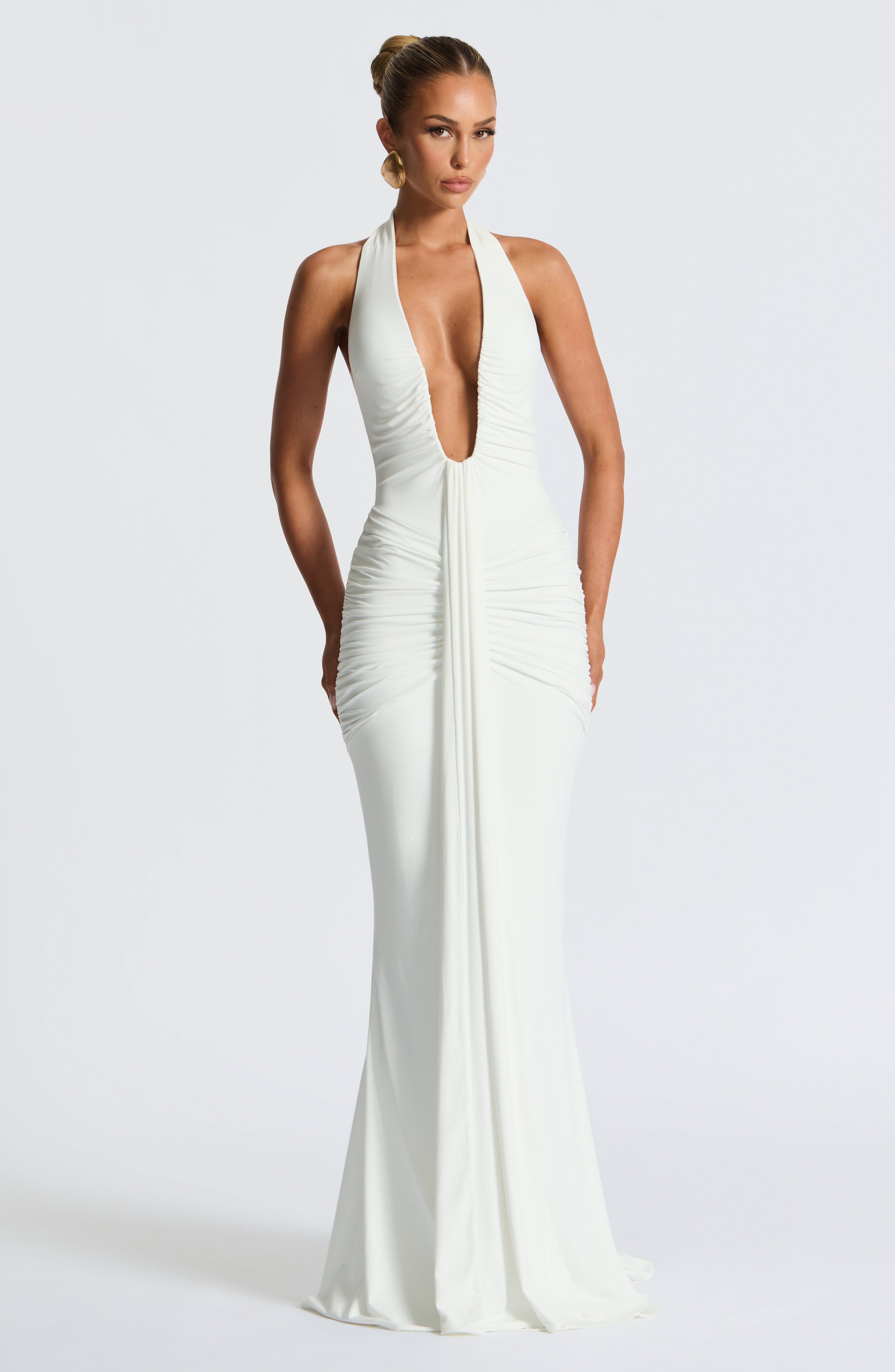 Rosetta Maxi Dress - White - LioraBella
