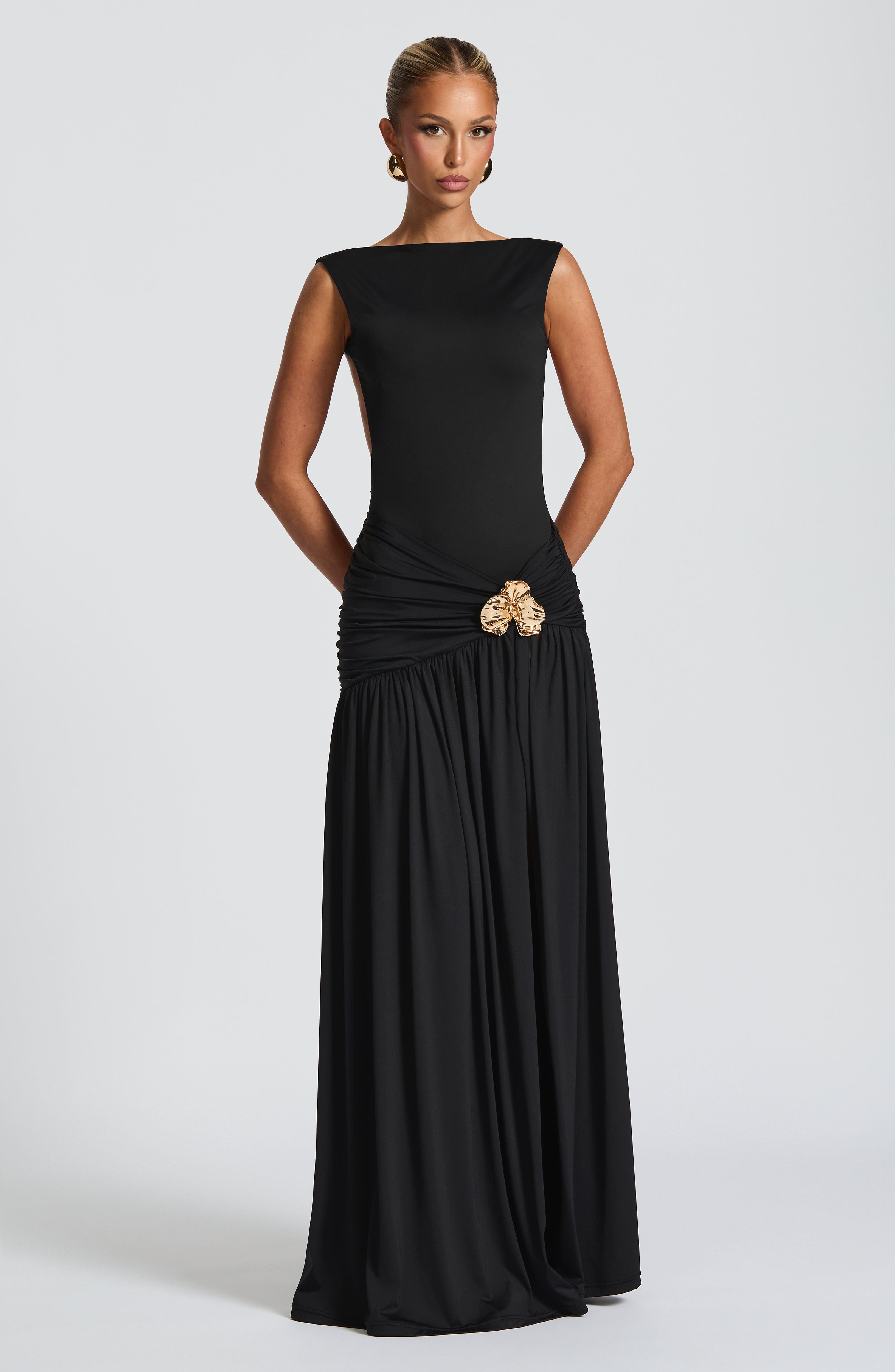 Saira Maxi Skirt - Black - LioraBella