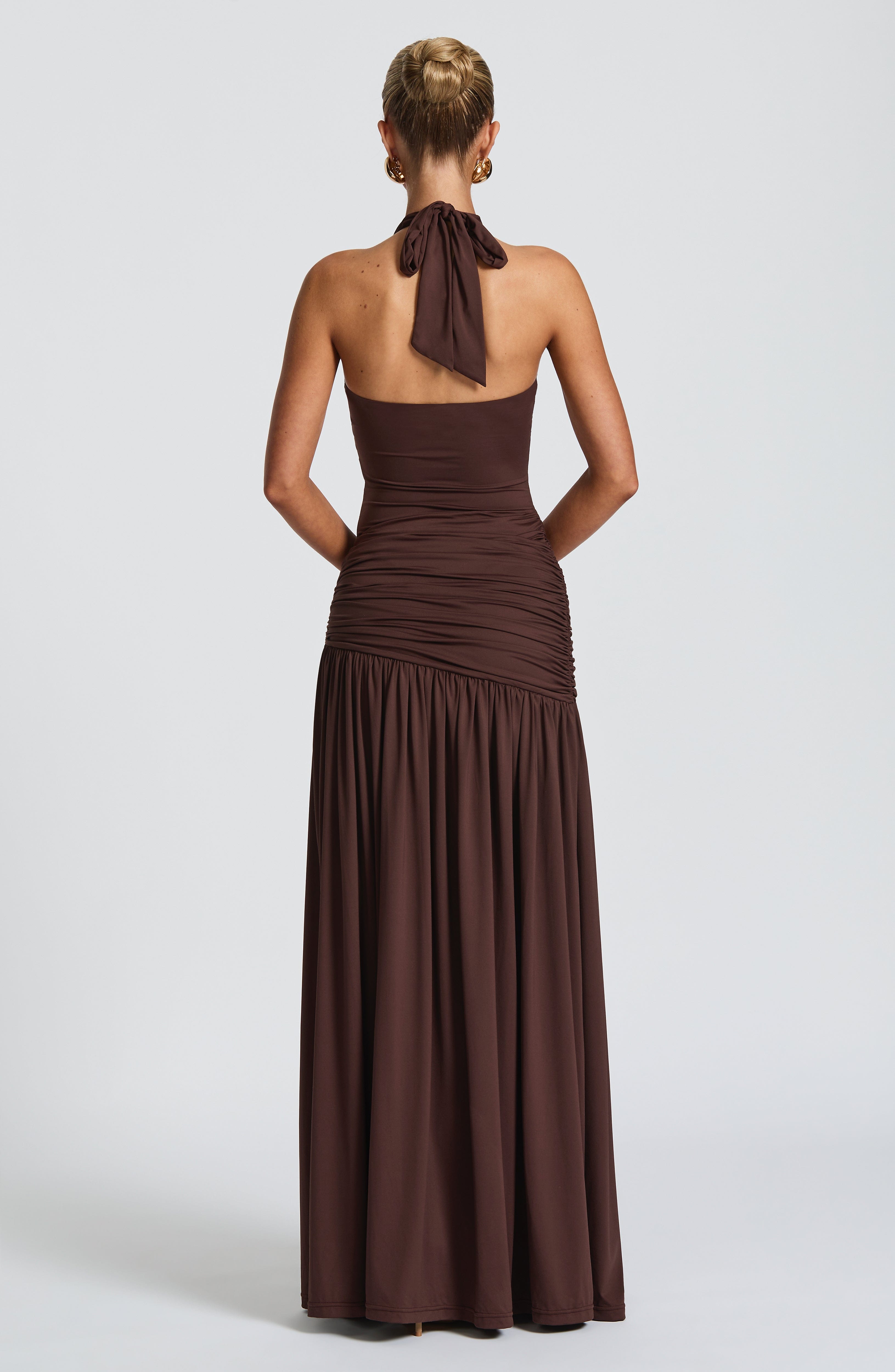 Saira Maxi Skirt - Plum Brown - LioraBella