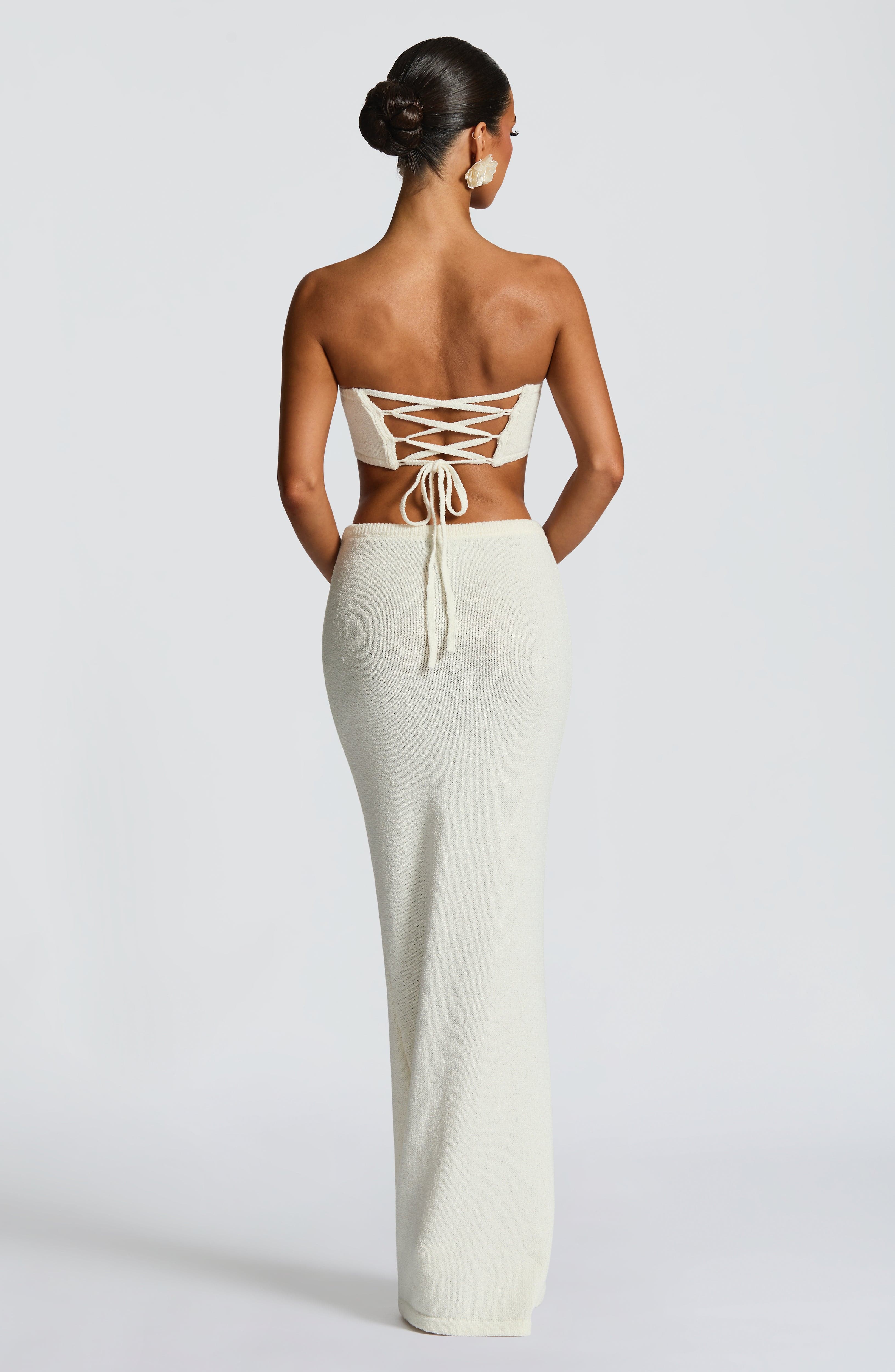 Sola Maxi Skirt - Ivory - LioraBella