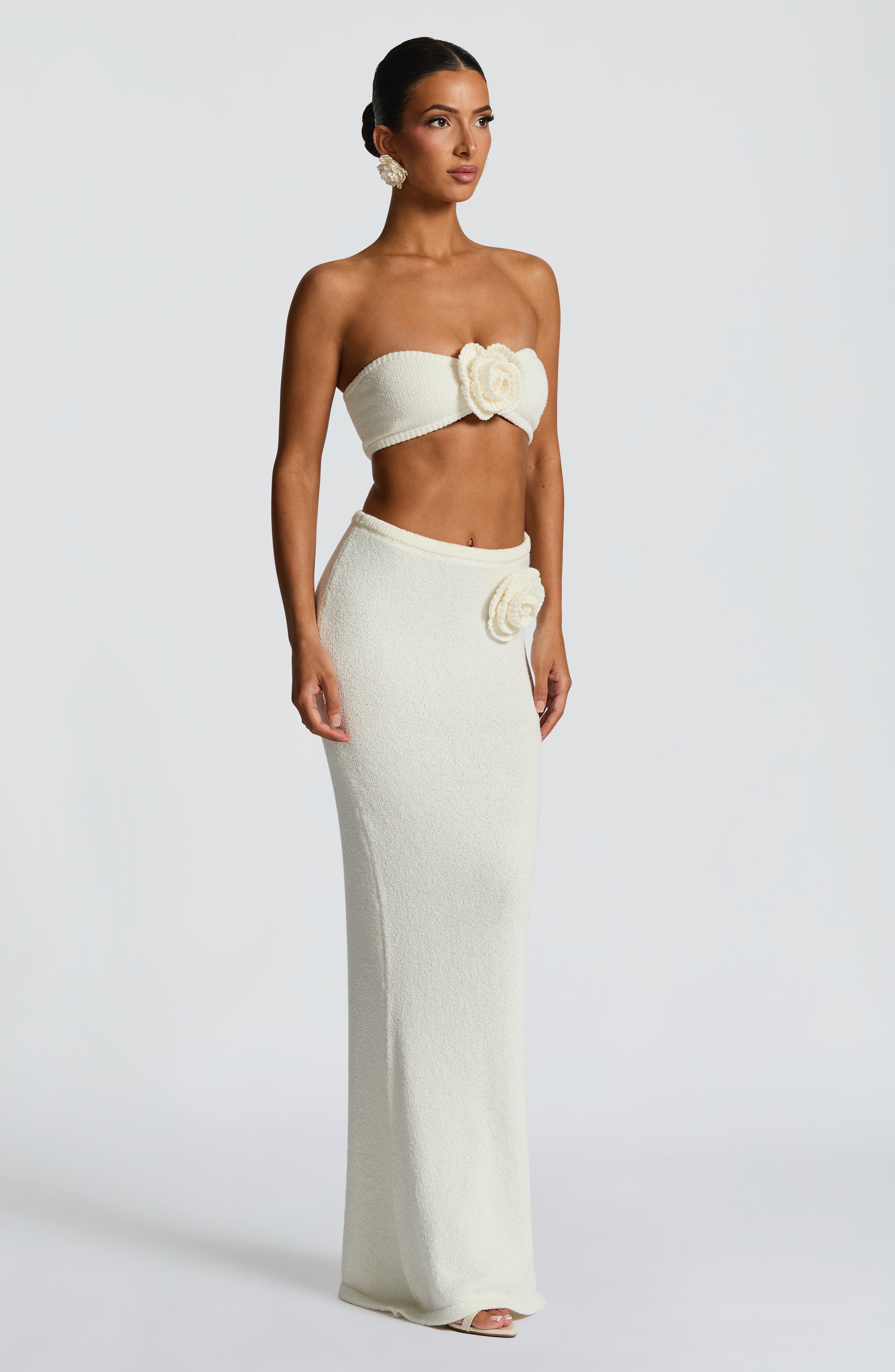 Sola Maxi Skirt - Ivory - LioraBella