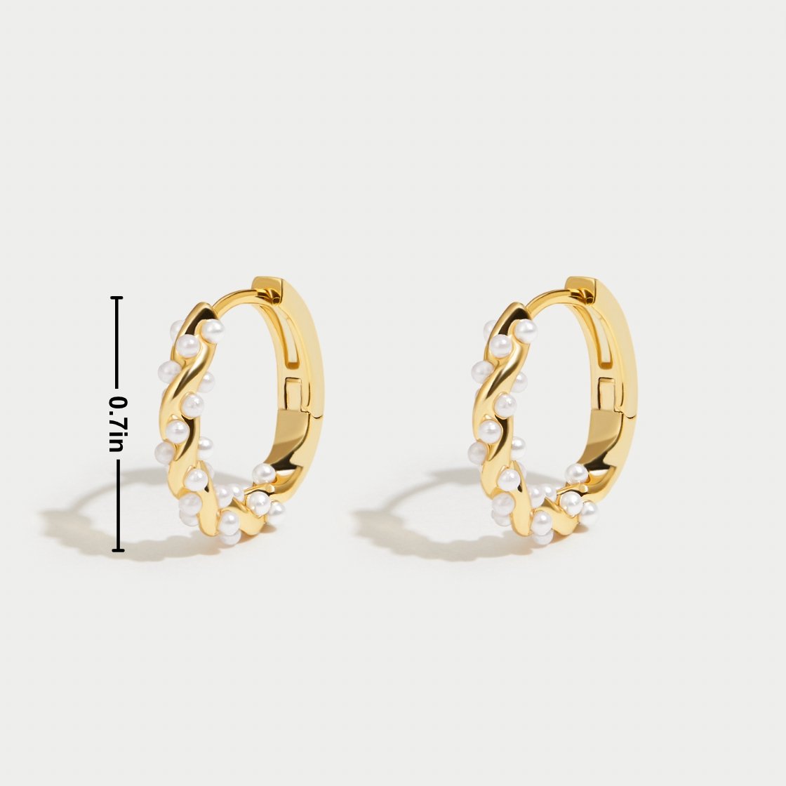 ARIA | Pearl Hoop Earrings
