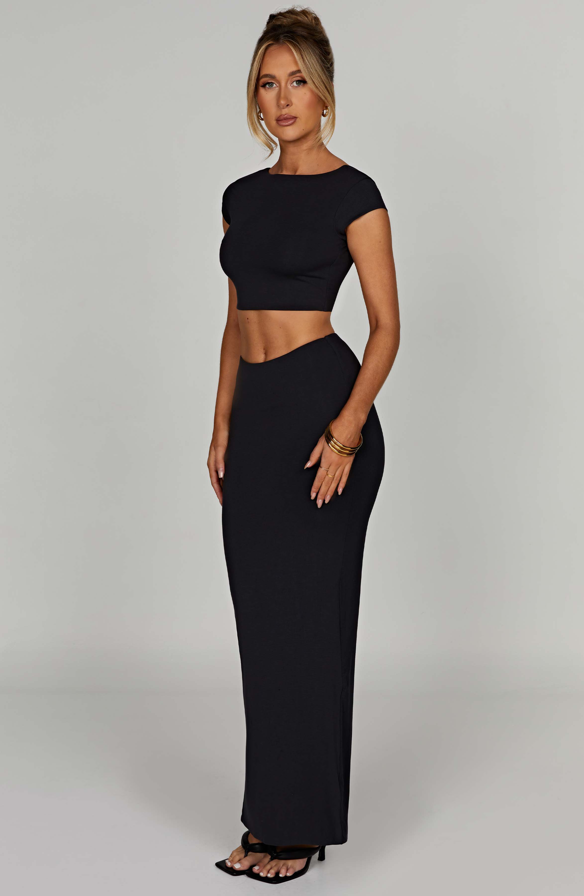 Yazmin Maxi Skirt - Black - LioraBella