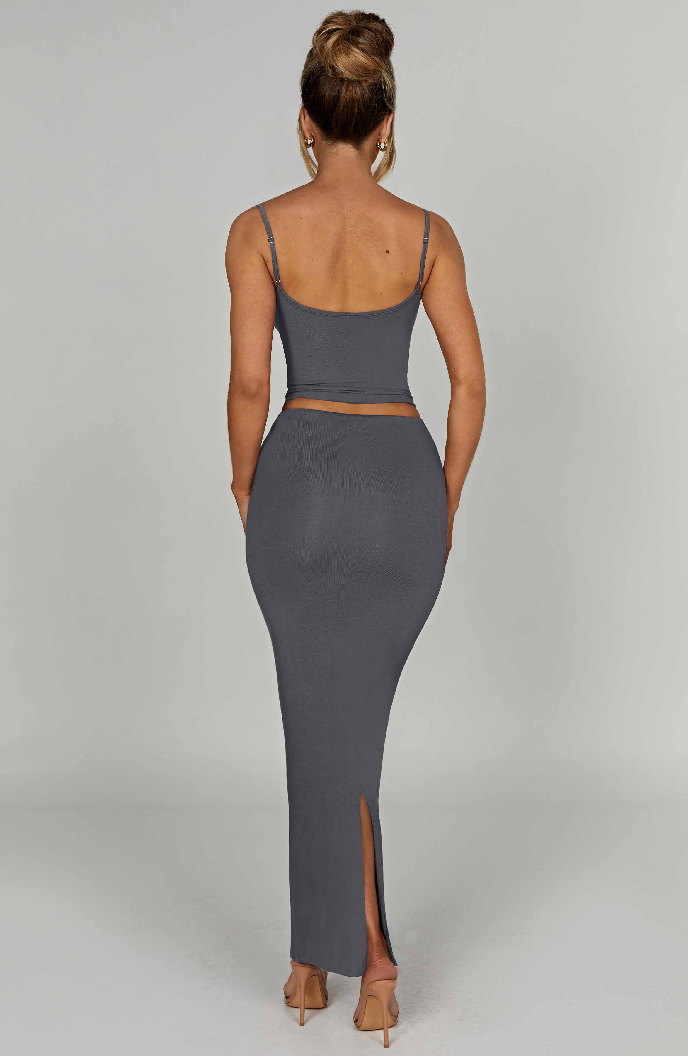 Yazmin Maxi Skirt - Charcoal - LioraBella