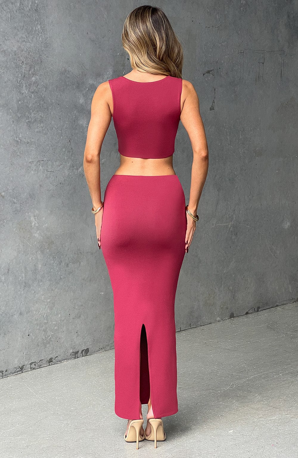 Yazmin Maxi Skirt - Cherry - LioraBella