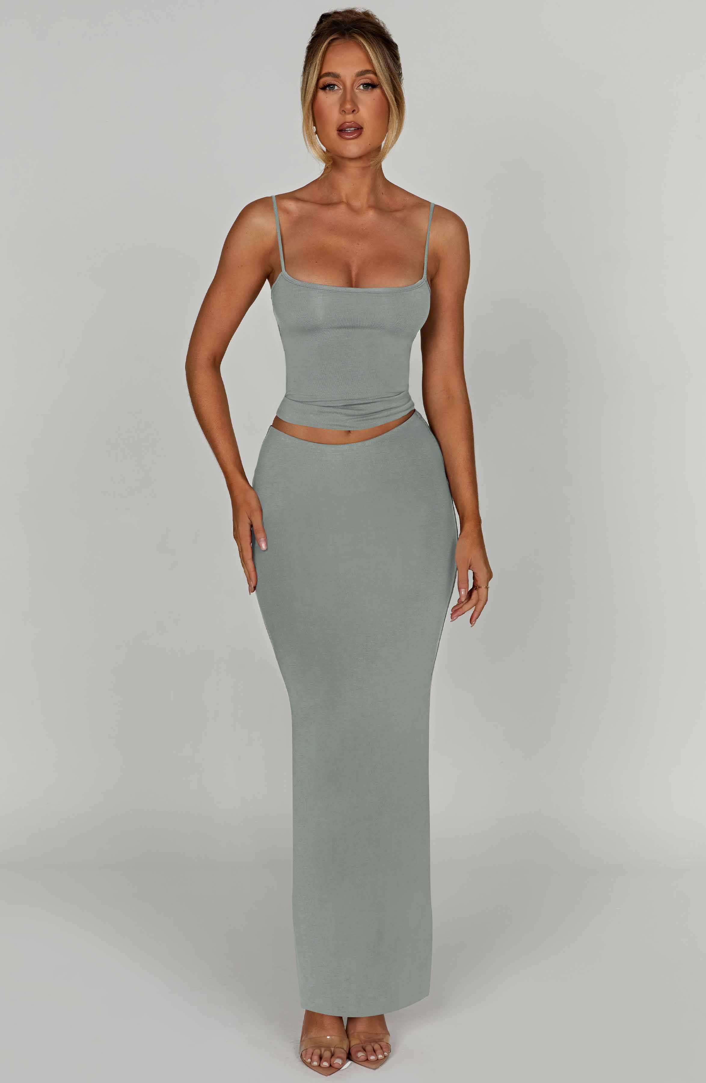 Yazmin Maxi Skirt - Steel - LioraBella