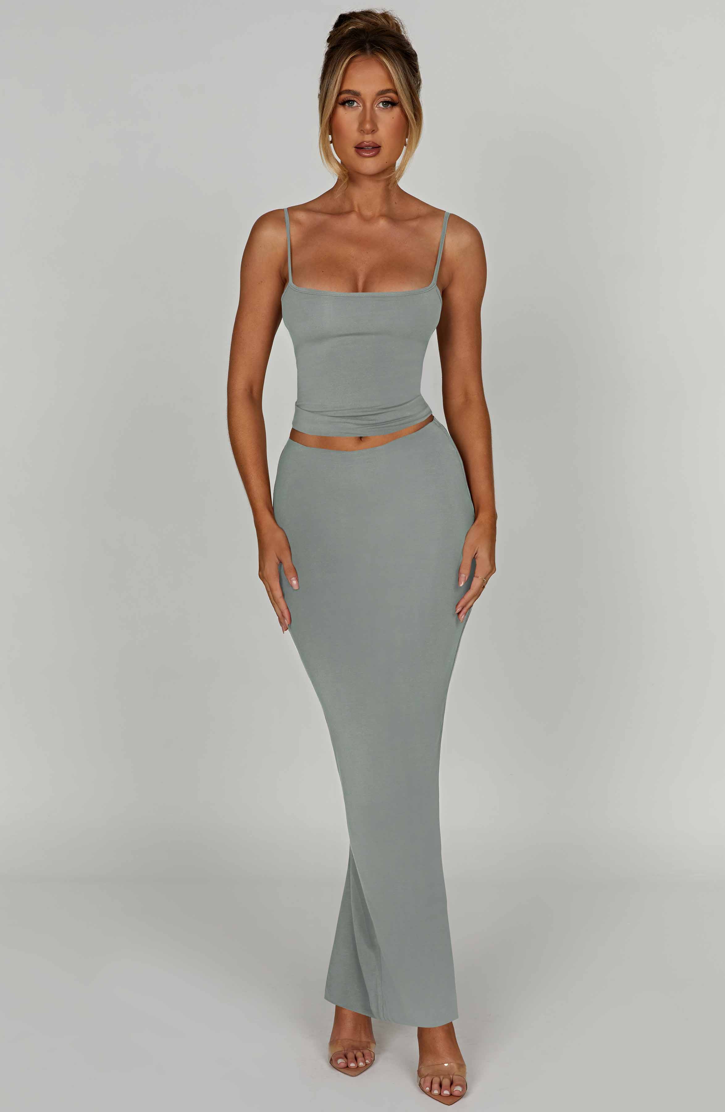 Yazmin Maxi Skirt - Steel - LioraBella