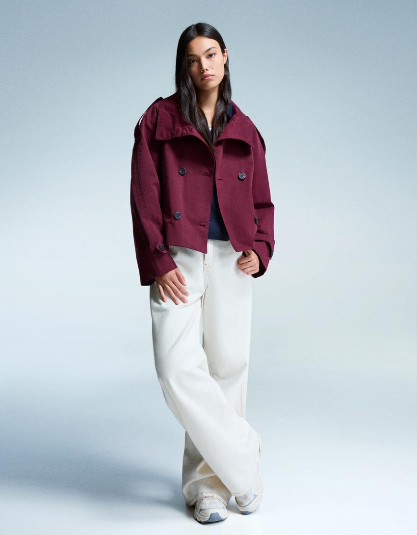 Liora Trench Coat – Bordeaux - LioraBella