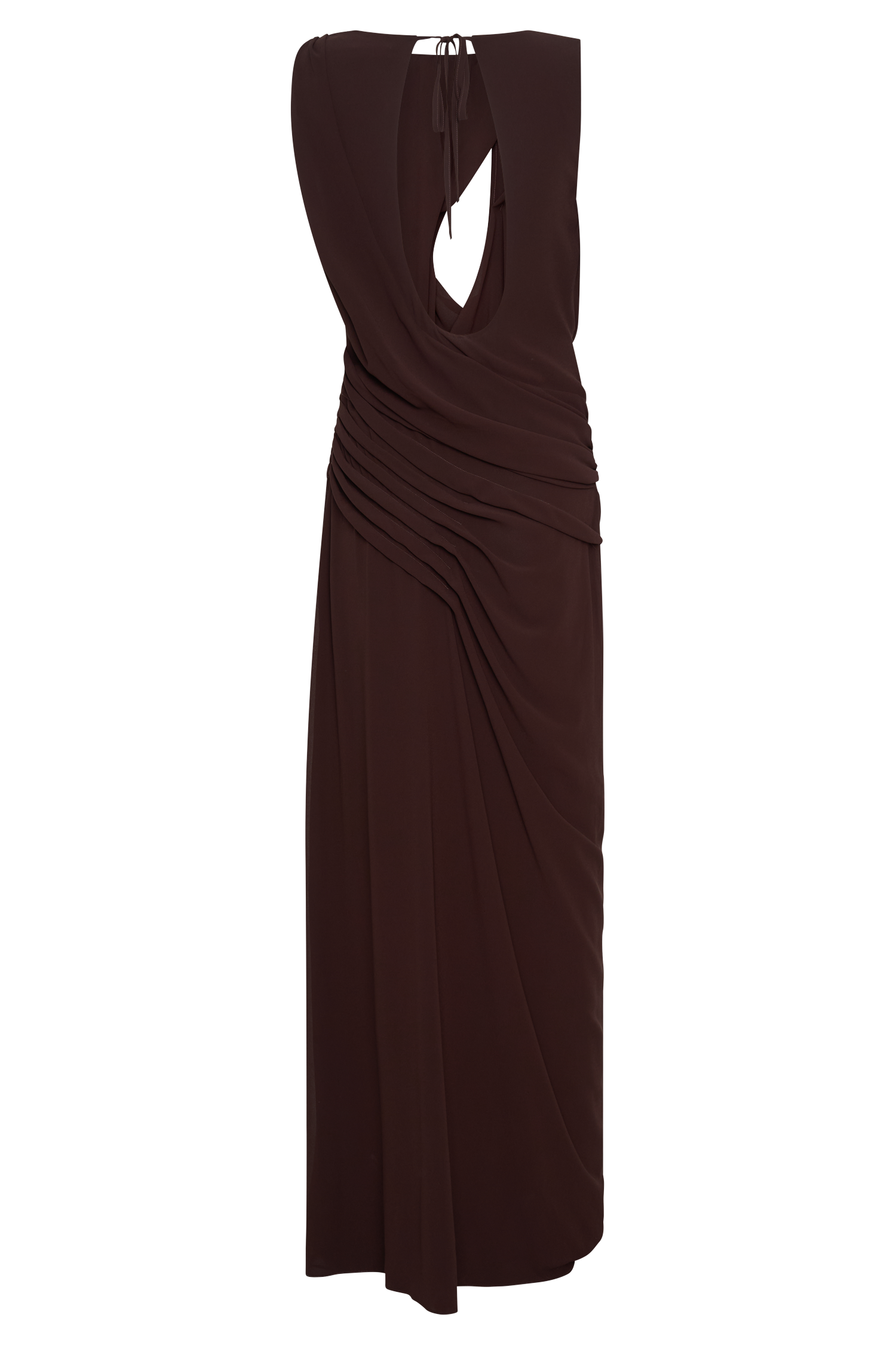 Oria Chiffon Maxi Dress - Cacao Brown - LioraBella