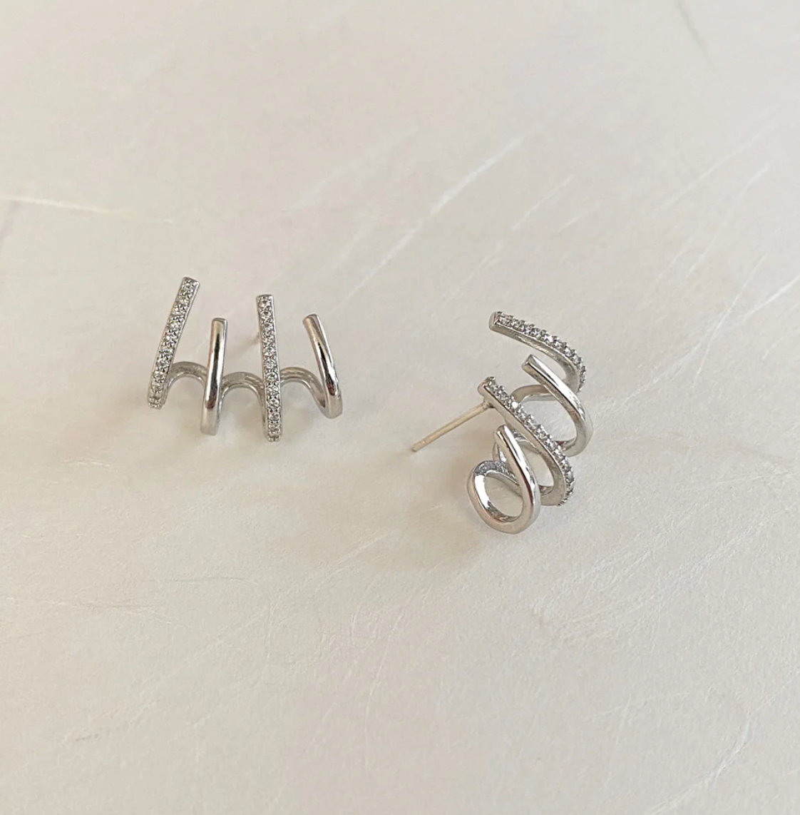 MILOU | Silver Claw Earrings