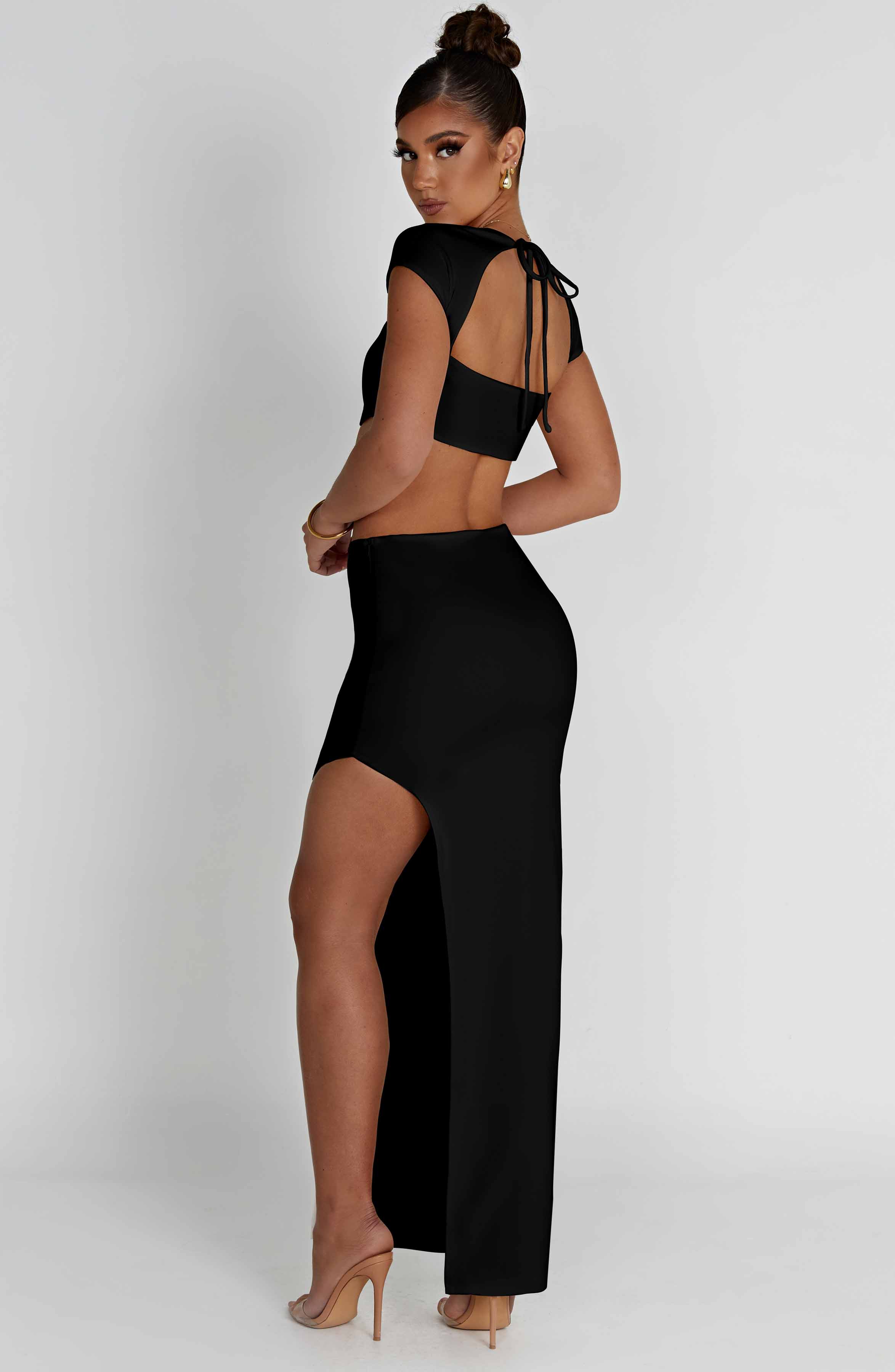 Adorn Maxi Skirt - Black - LioraBella