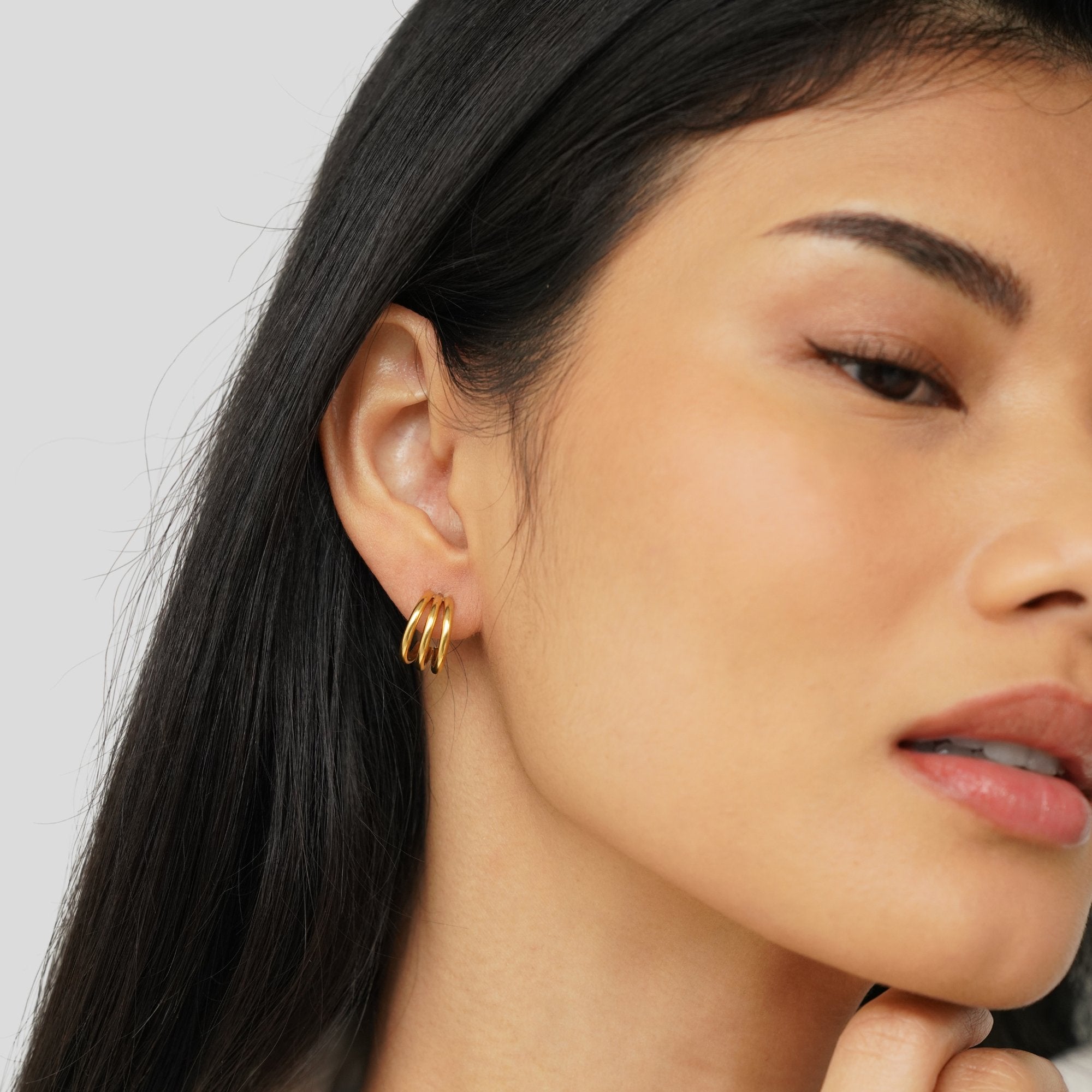 ANA | Triple Gold Earrings
