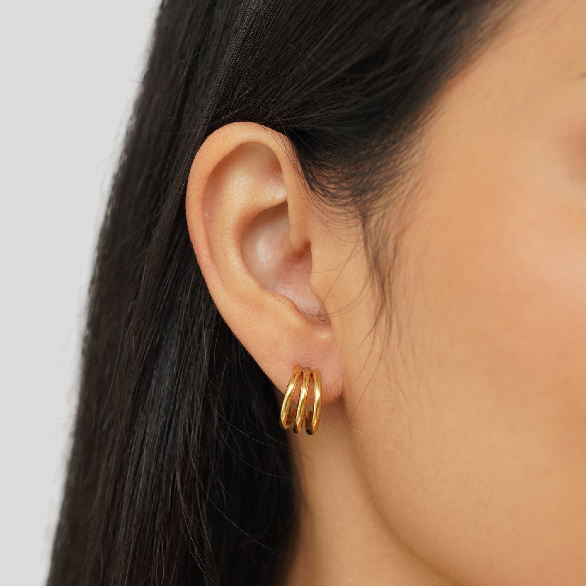 ANA | Triple Gold Earrings