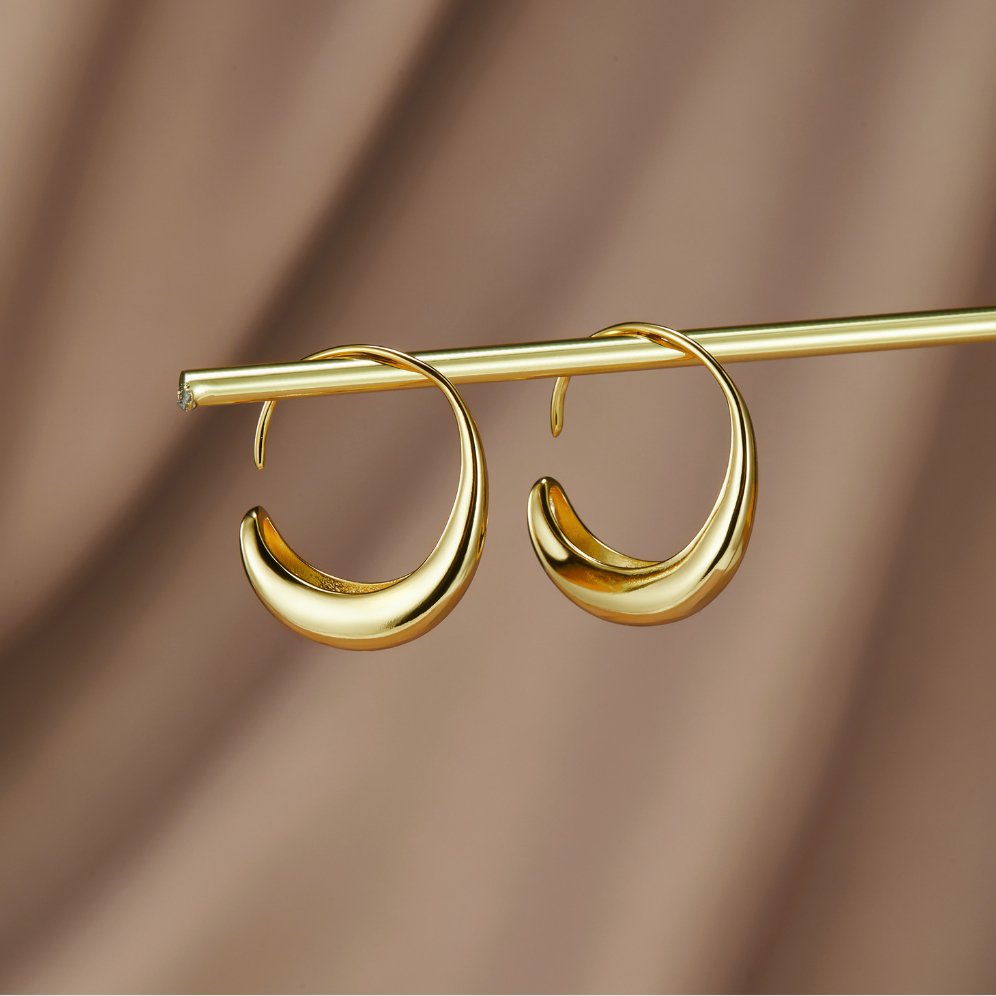 CINA | Gold Teardrop Earrings