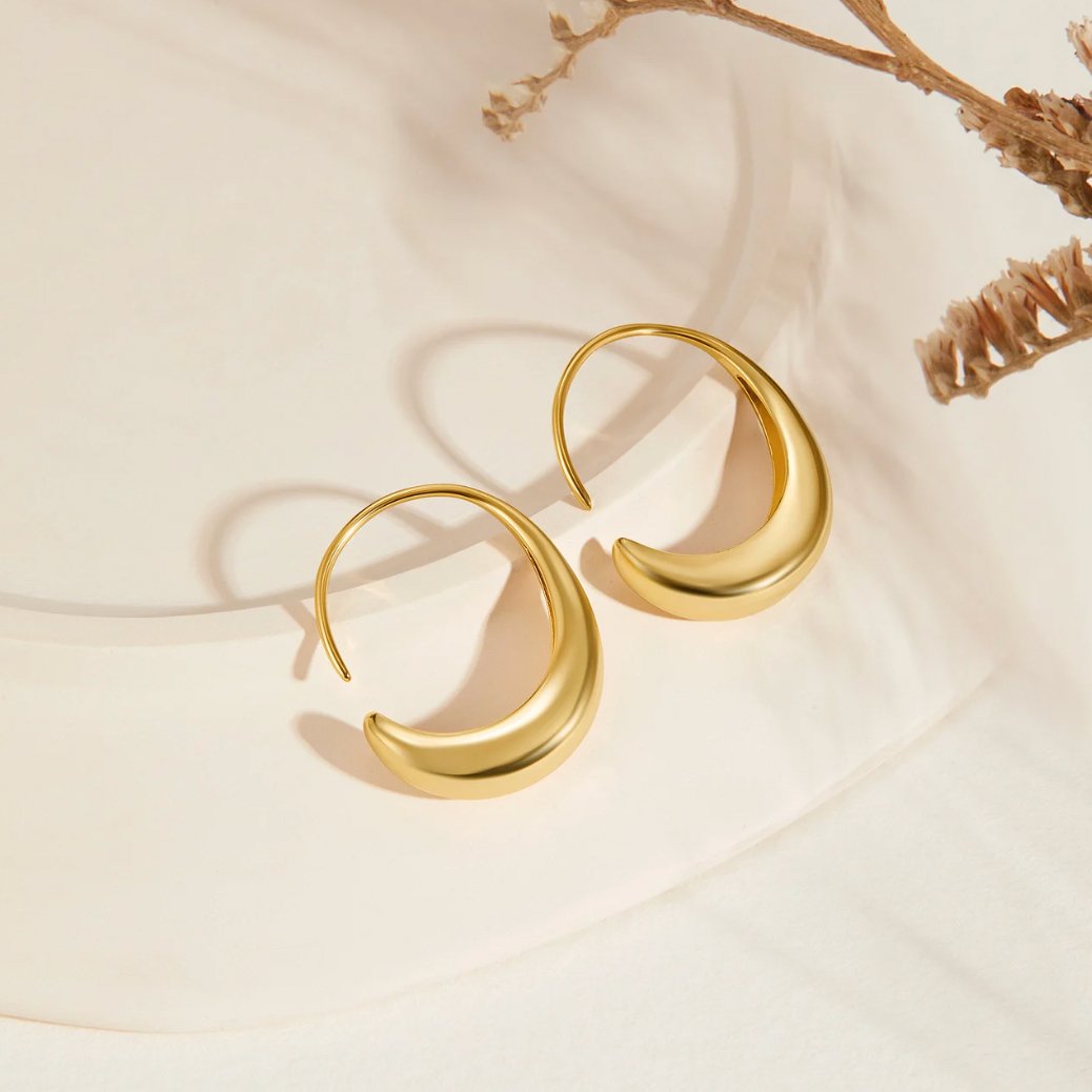 CINA | Gold Teardrop Earrings