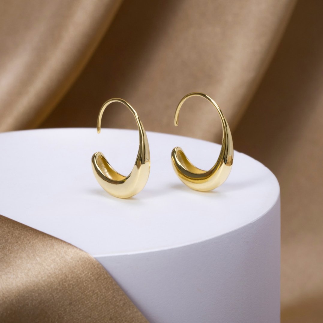 CINA | Gold Teardrop Earrings